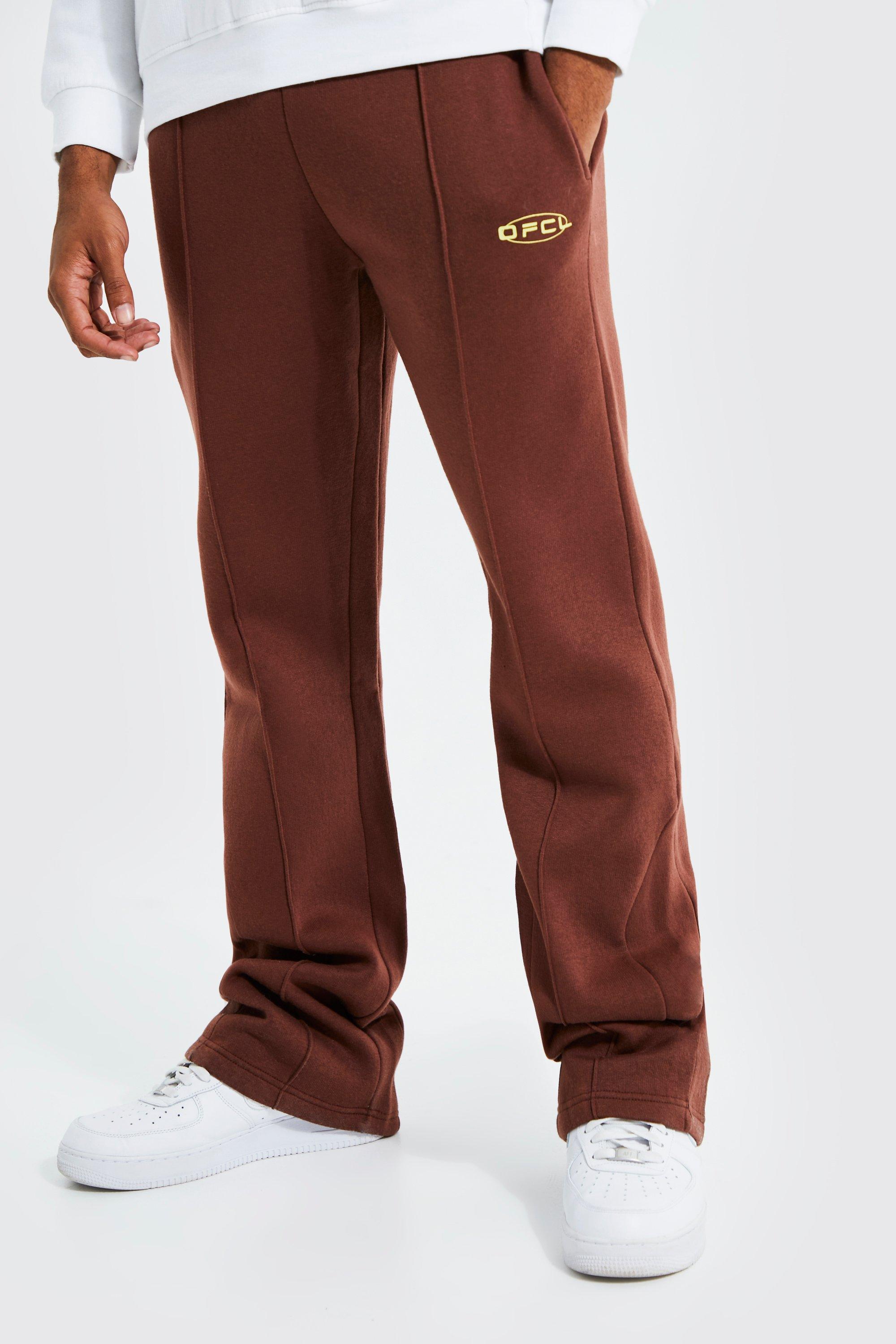 Man Slim Stacked Flare Pintuck Jogger