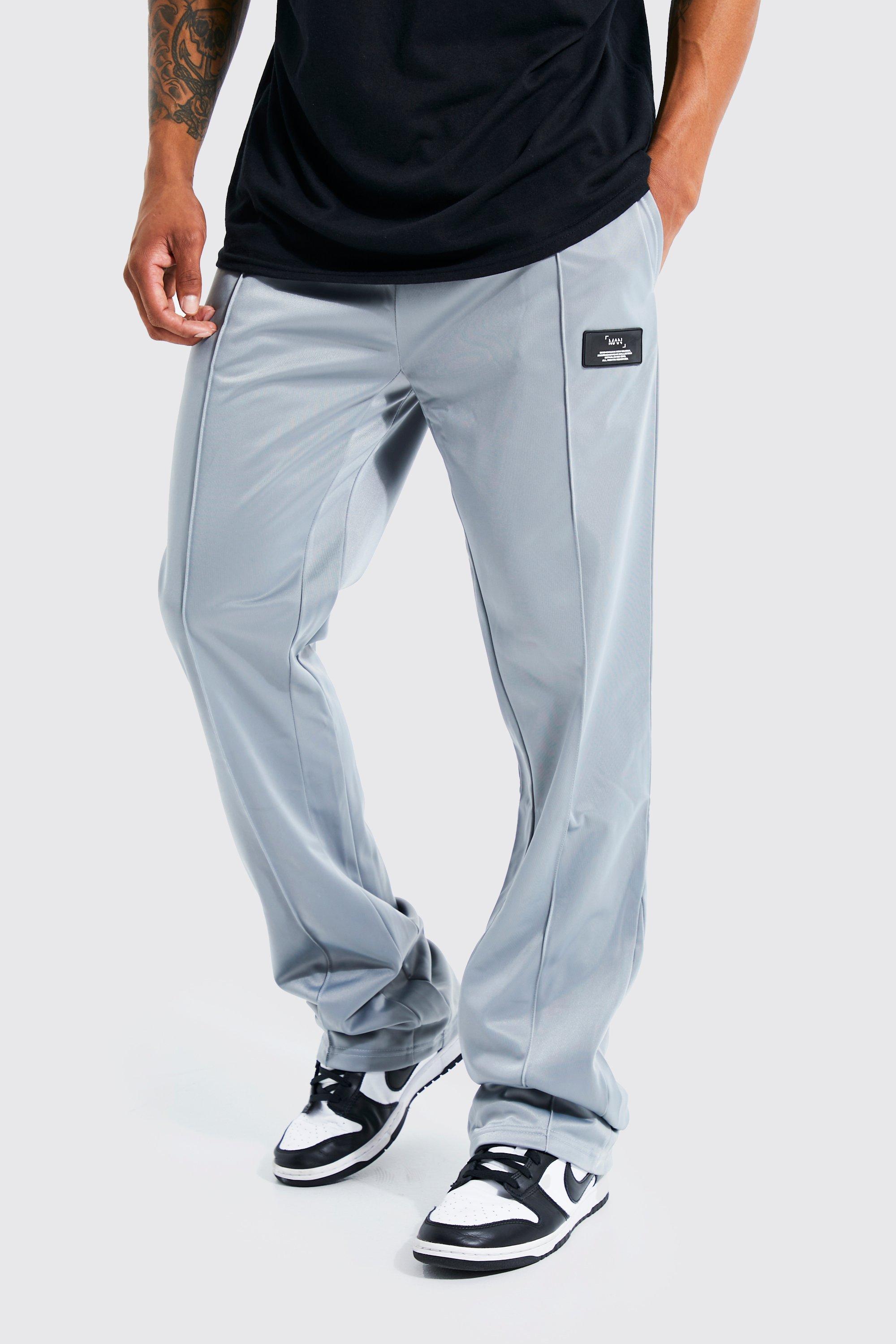 Man Slim Stacked Flare Pintuck Jogger