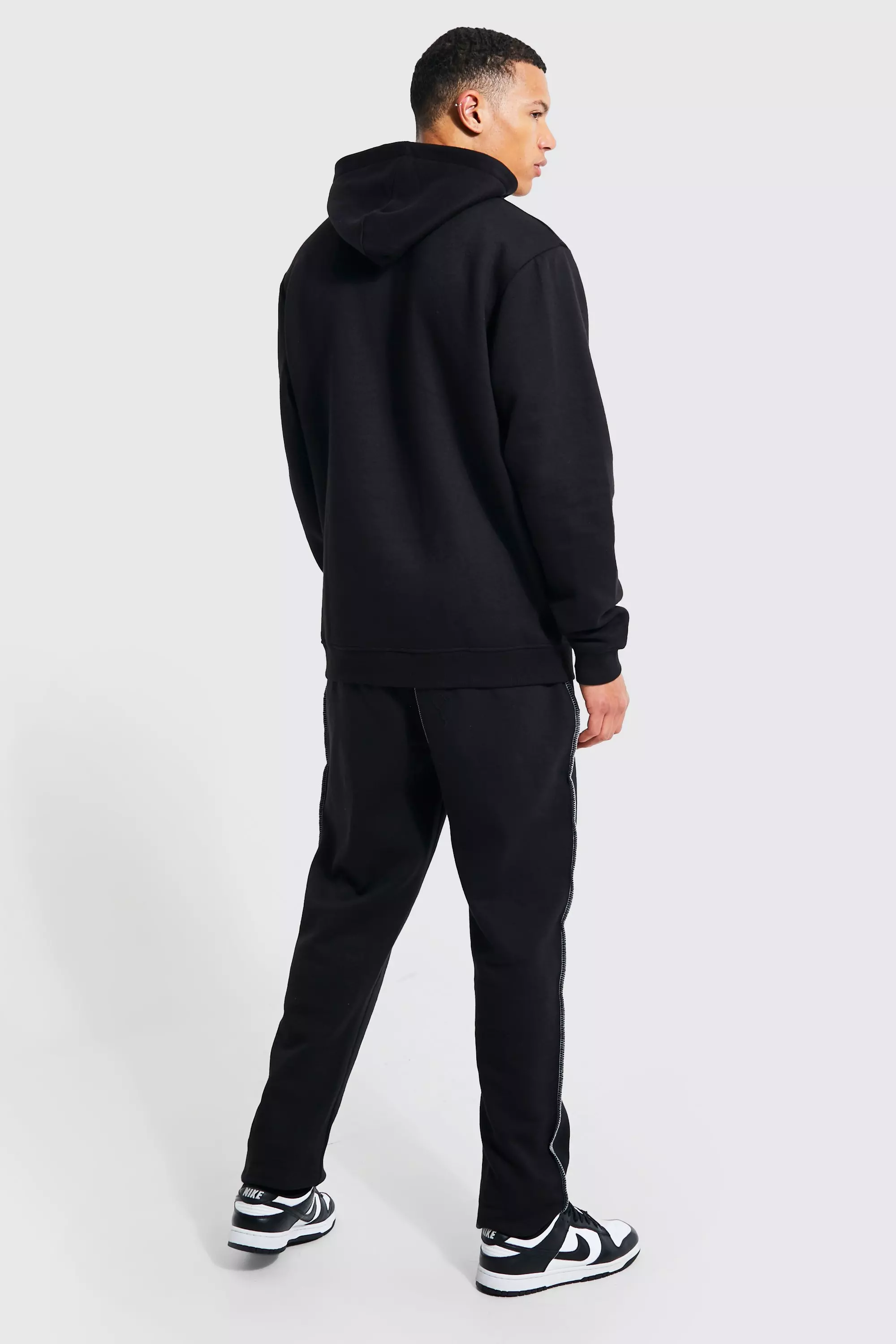 Black Tall Paris City Print Hoodie alternative image
