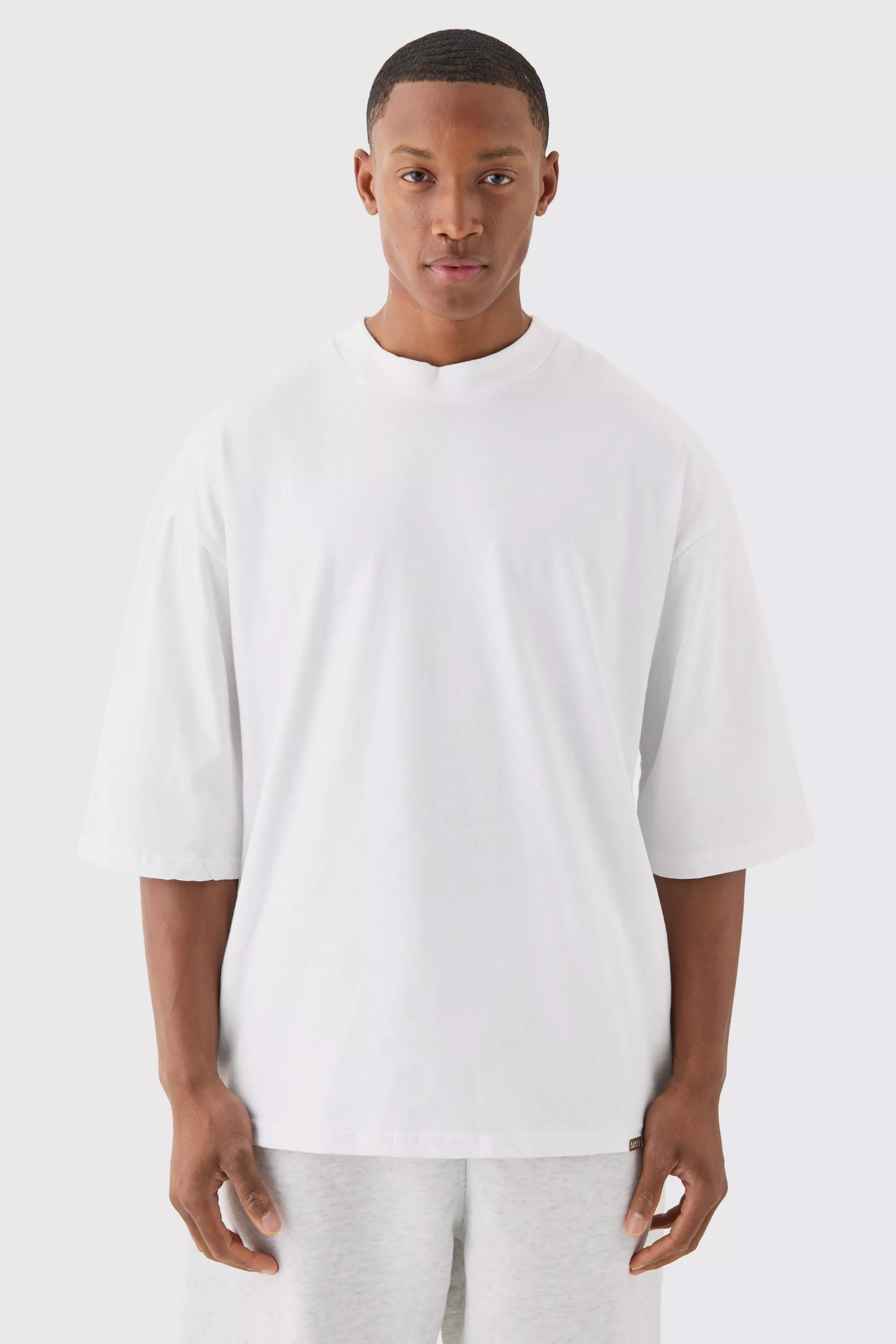 Oversized Heavyweight Half Sleeve T-shirt White