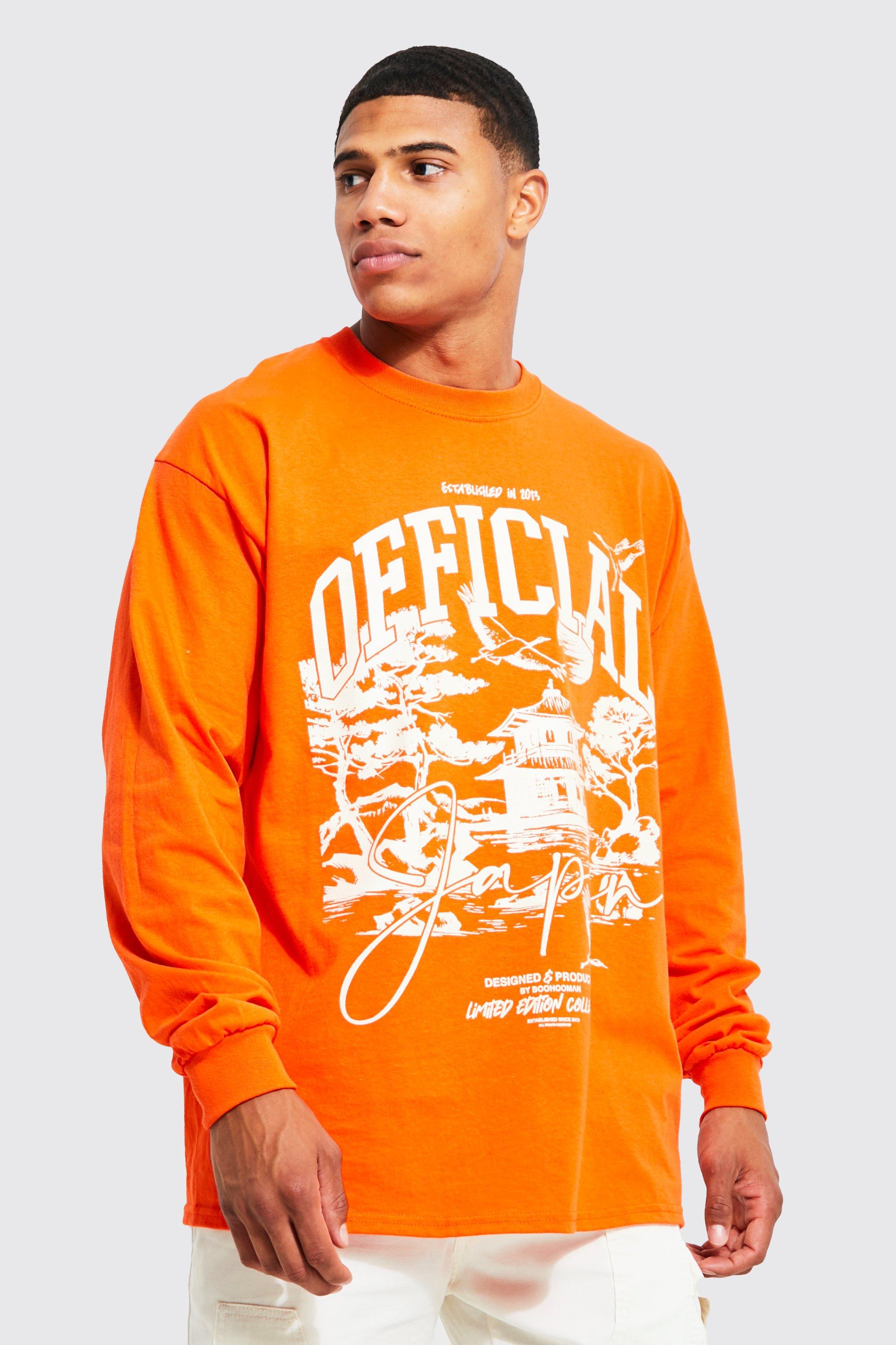 boohoo MAN ORANGE グラフィック リネンシャツ & ショート SETUP Tropical Printed Shirt | boohoo