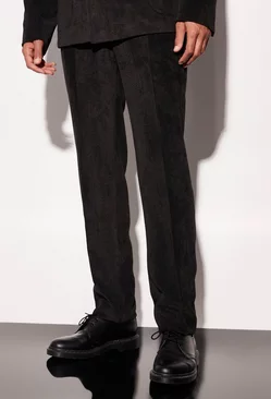 Tall Slim Cord Suit Pants Black