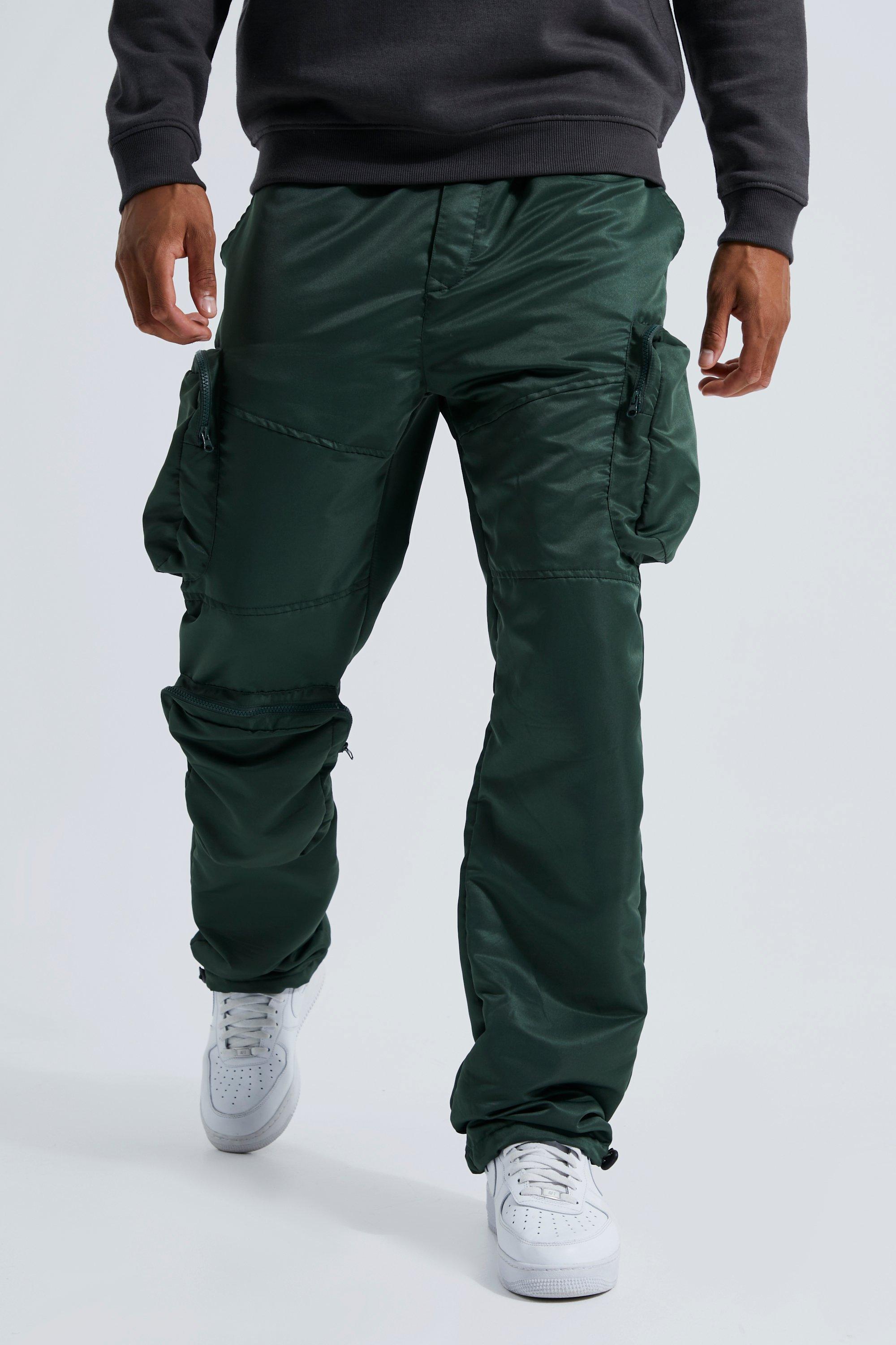 boohooMAN Men's Relaxed 3D Pocket Cargo Pants