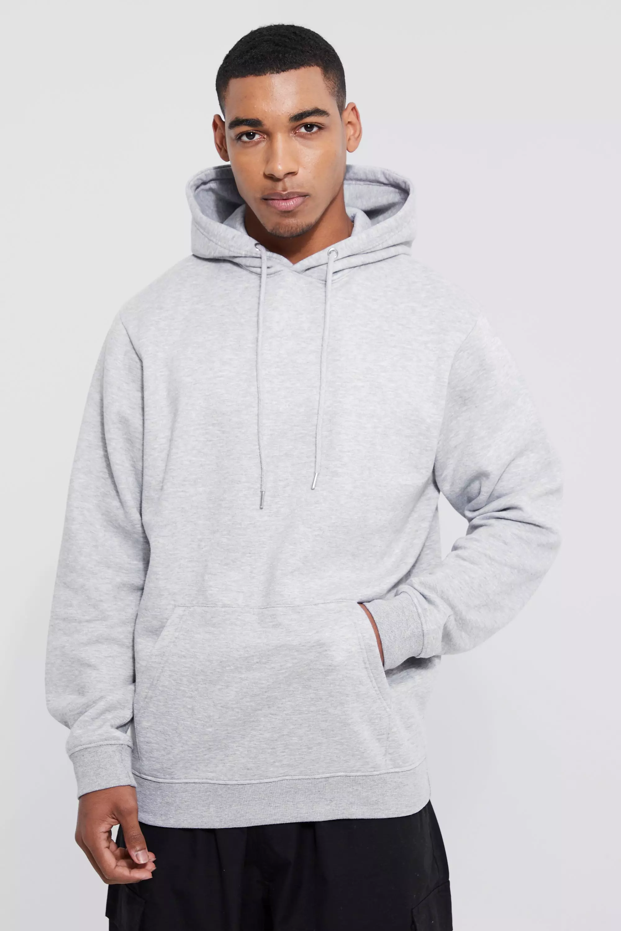 Tall Basic Over The Head Hoodie Grey marl