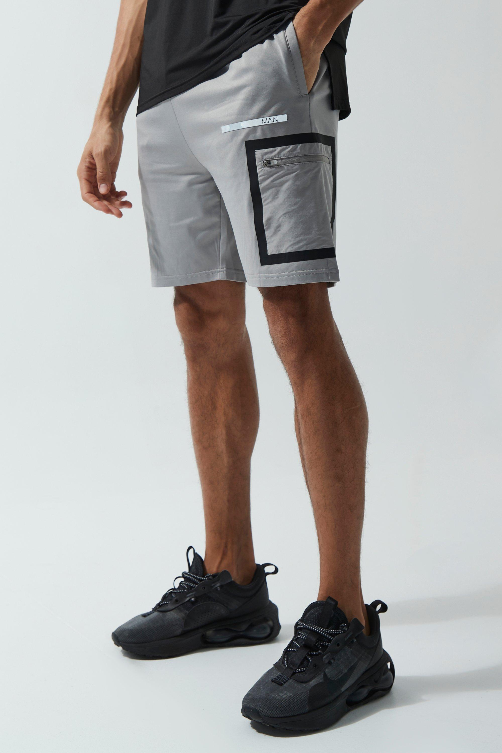 Tall Man Active Performance Cargo Shorts | boohooMAN USA