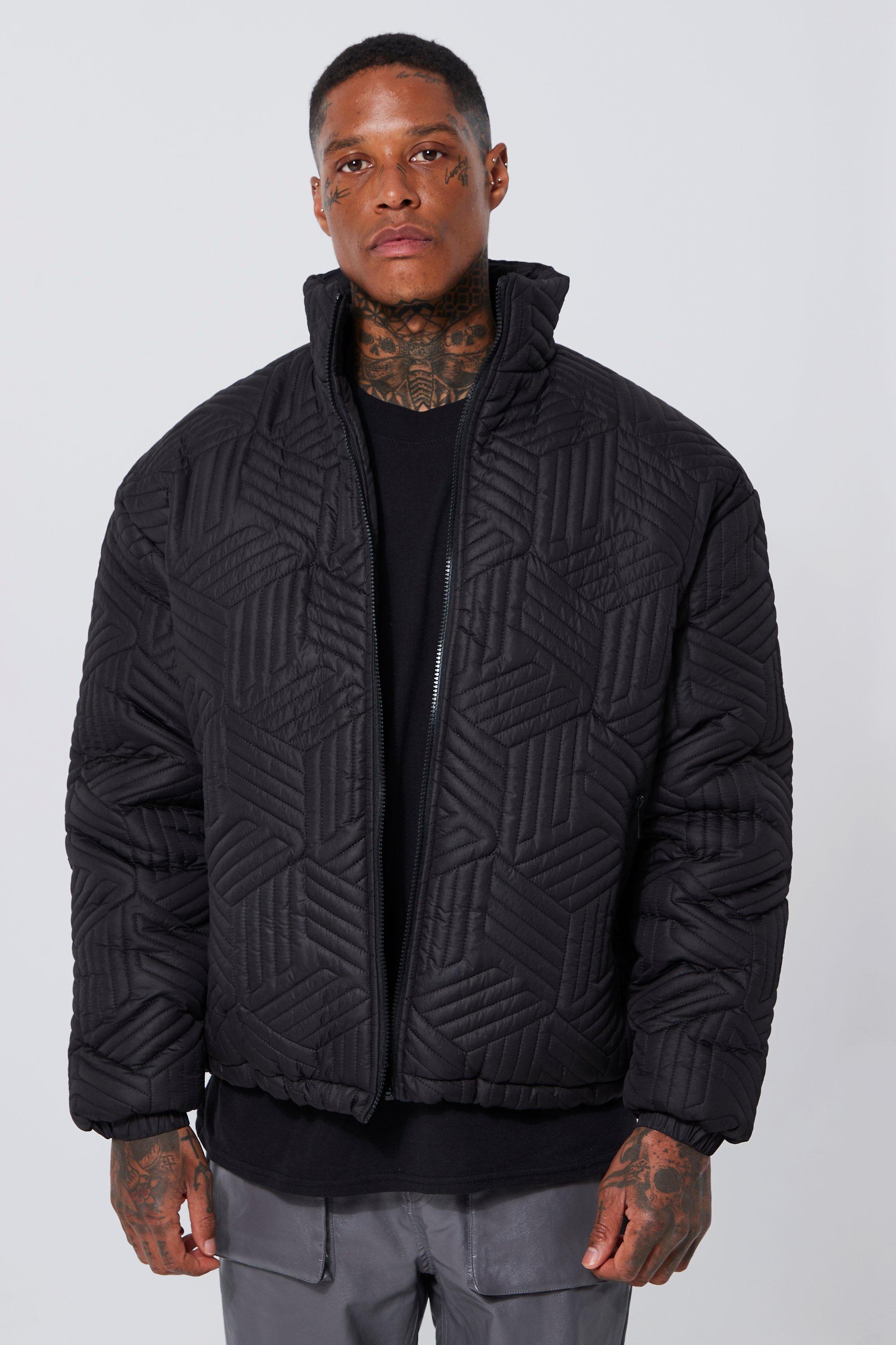 ASOS DESIGN utility jacket with funnel neck in black