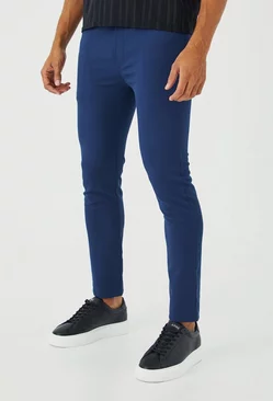 Skinny Comfort Stretch Jogger Waist Trousers navy