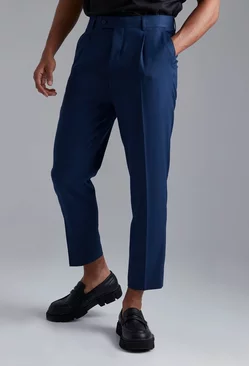 Tapered Comfort Stretch Trousers navy
