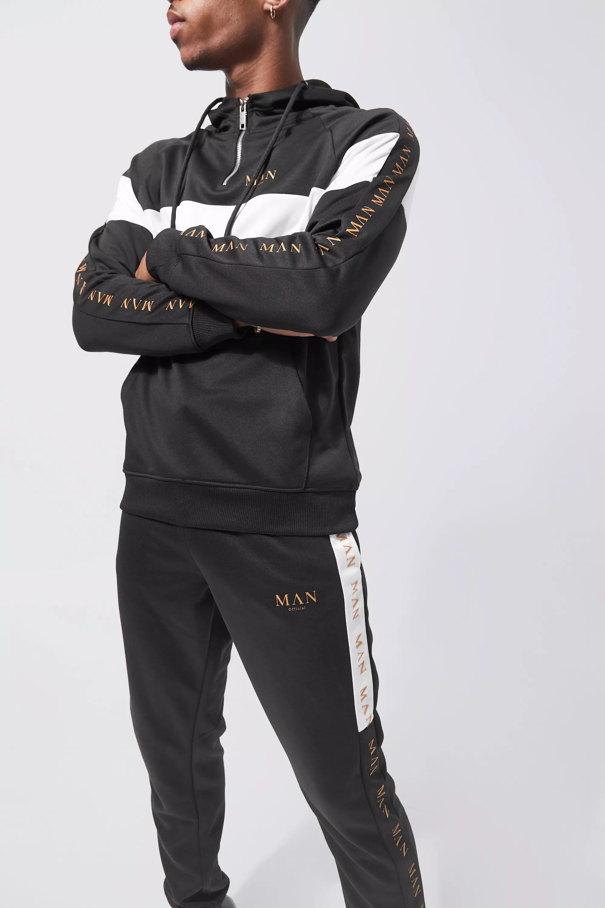 Black gold tracksuit mens deals