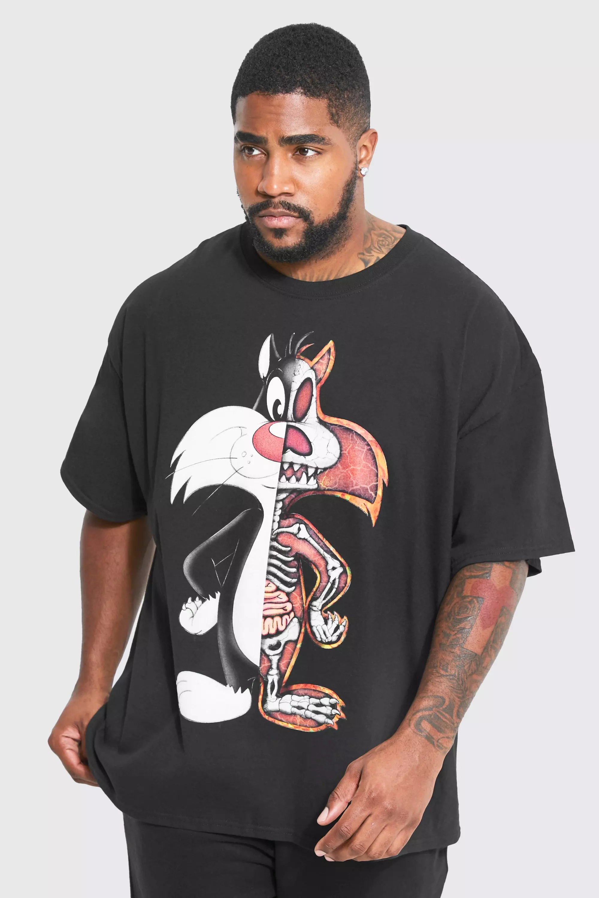 Black Plus Looney Tunes Sylvester Licence T-shirt alternative image