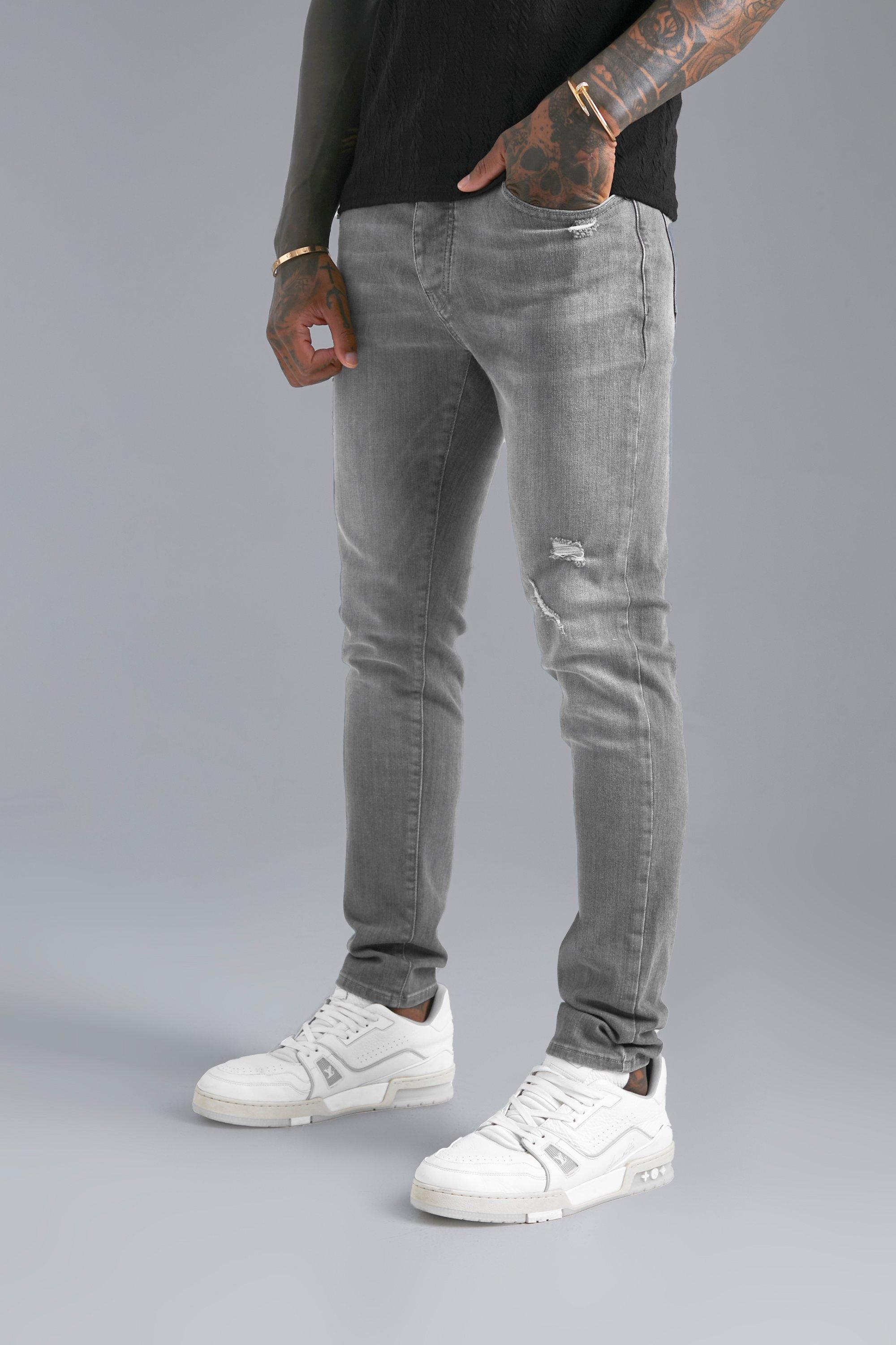 Slim Fit Distressed Jeans