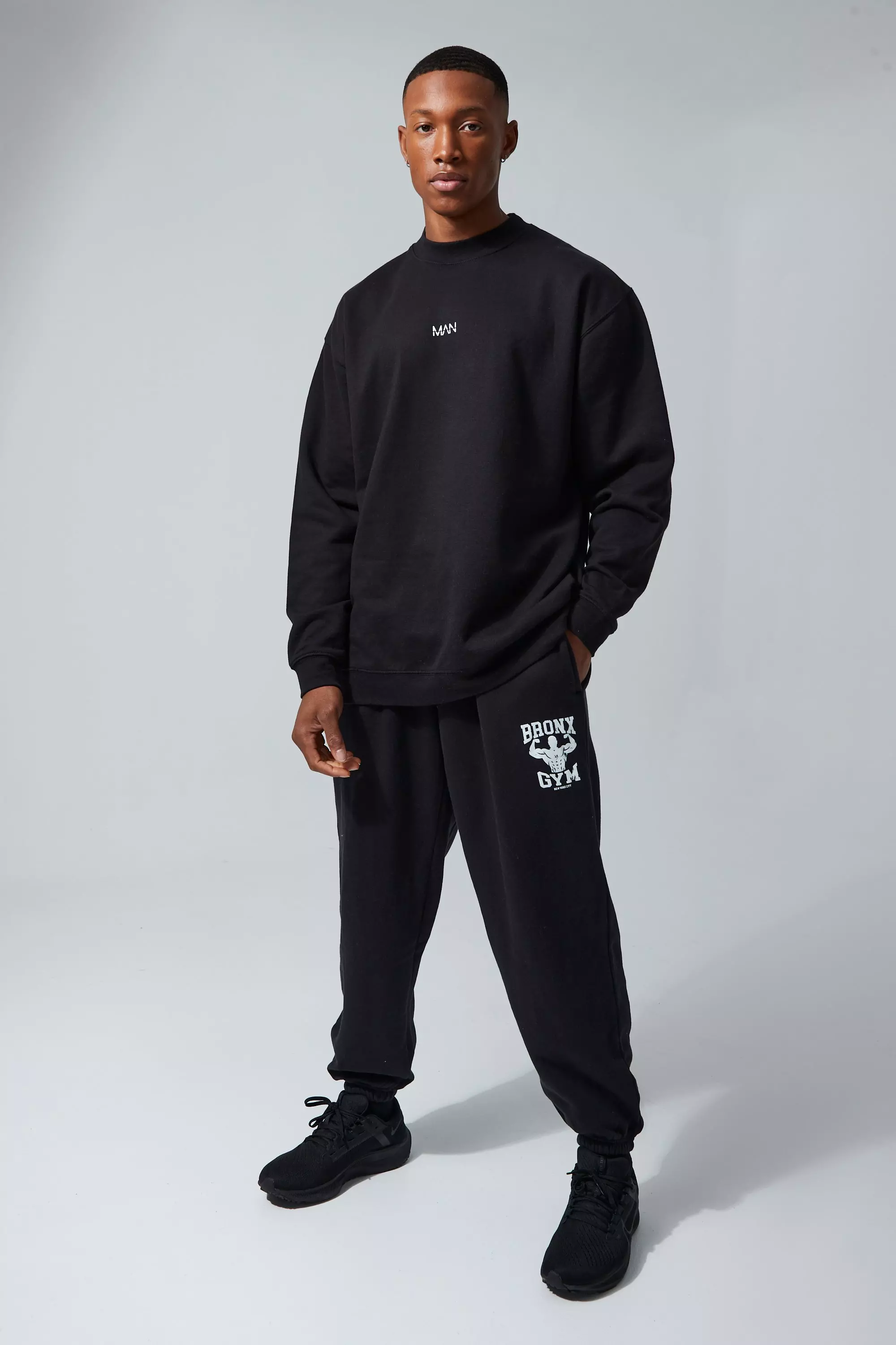 Man Active Oversized Bronx Gym Joggers boohooMAN