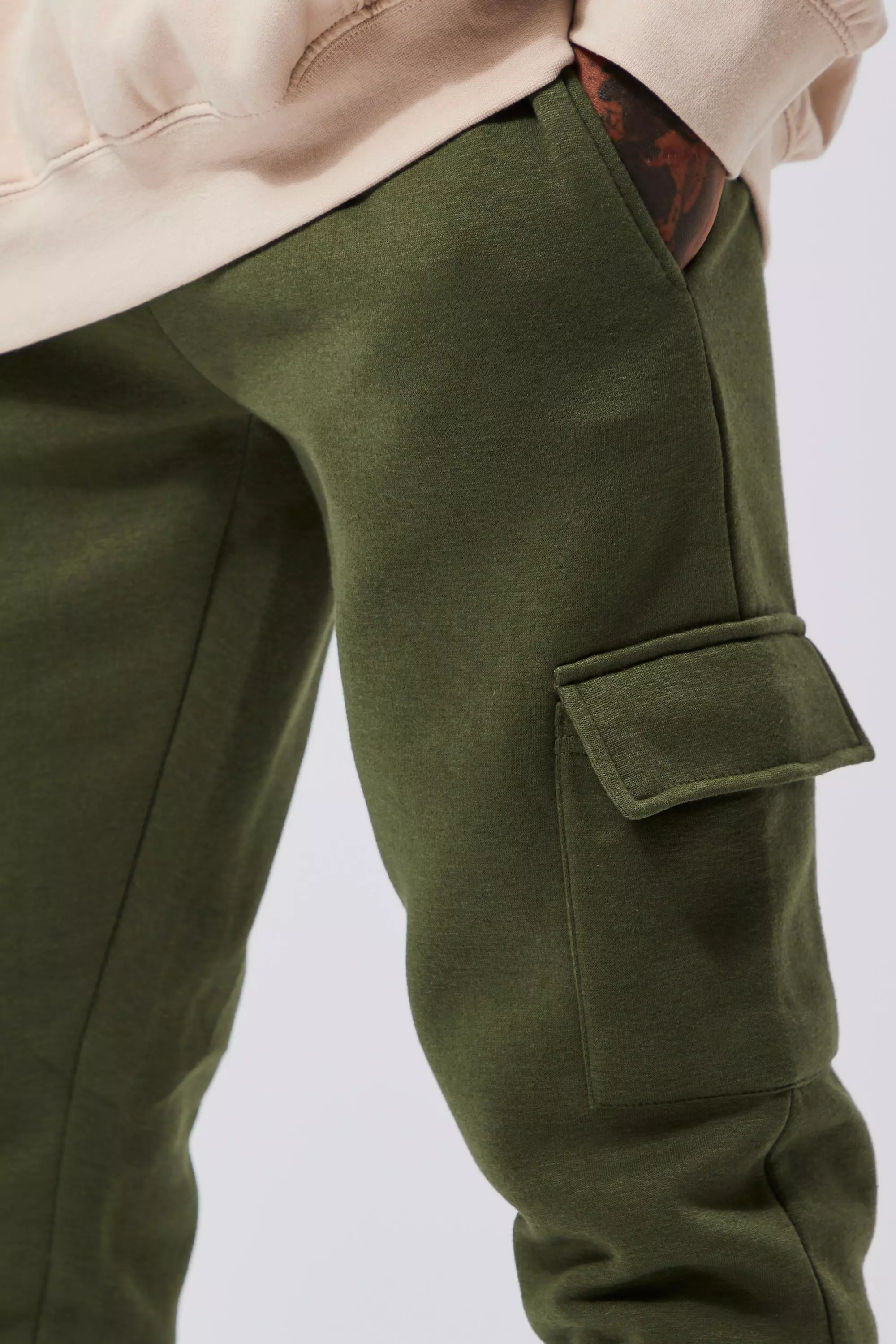 【boohoo】SKINNY FIT CARGO JOGGER(2color) 260GSM Loopback Basic Skinny Fit Cargo Jogger | boohoo USA