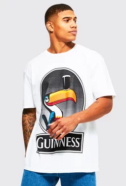 Oversized Guinness Toucan License T-shirt White