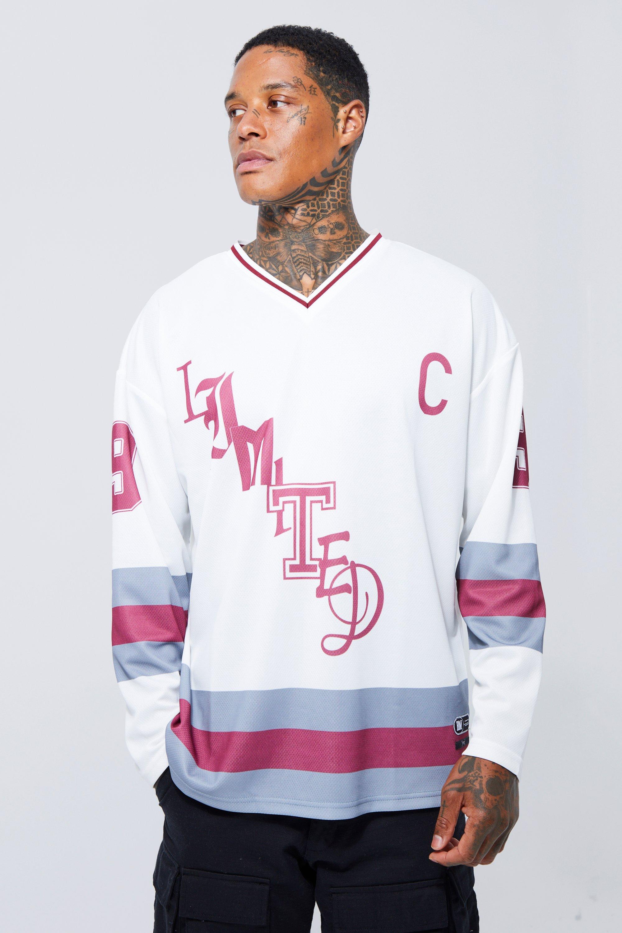 Long-Sleeve Logo Graphic Hockey Jersey T-Shirt