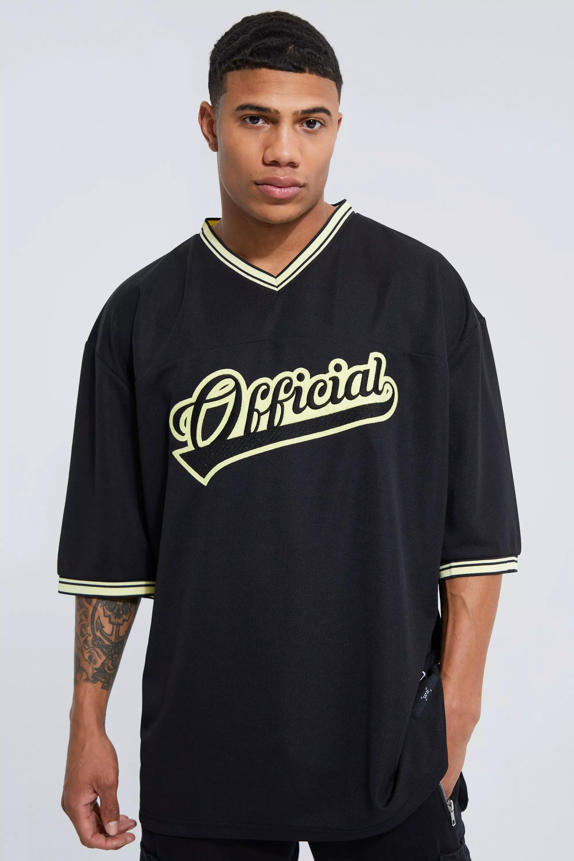 Oversized v neck t shirt sales