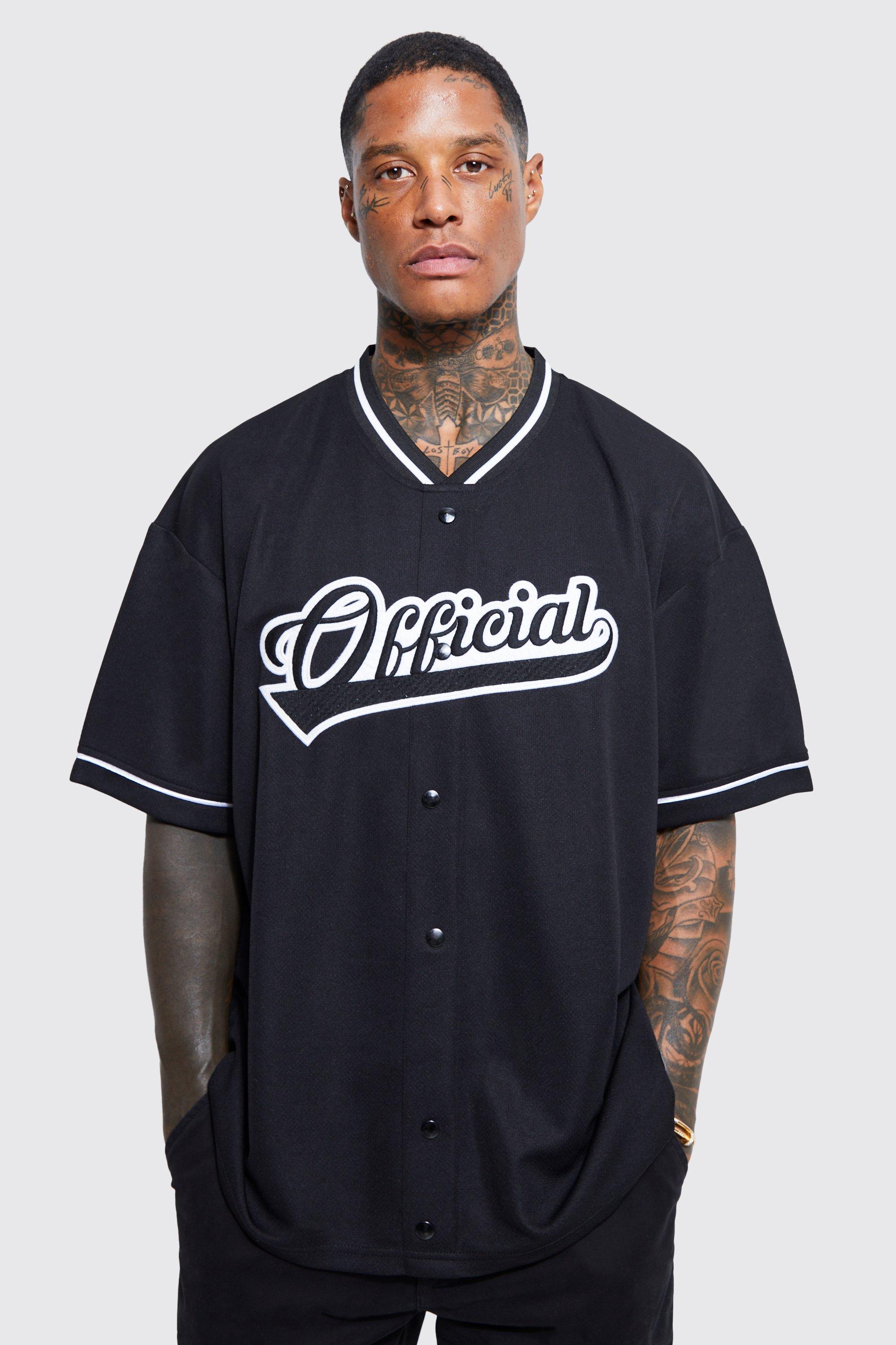 Oversized Varsity Mesh Baseball T-shirt