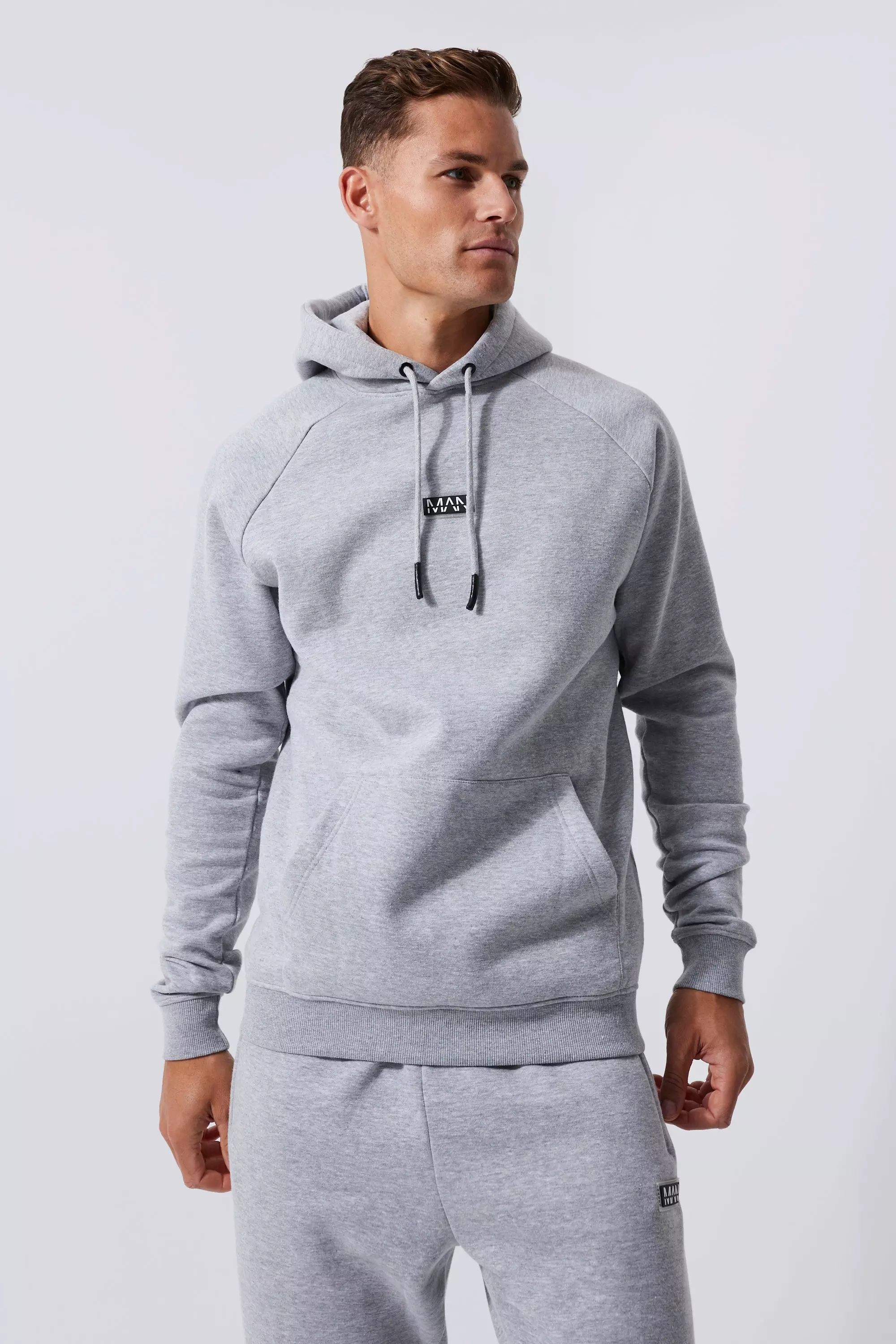 Grey marl Tall Man Active Gym Training Hoodie alternative image