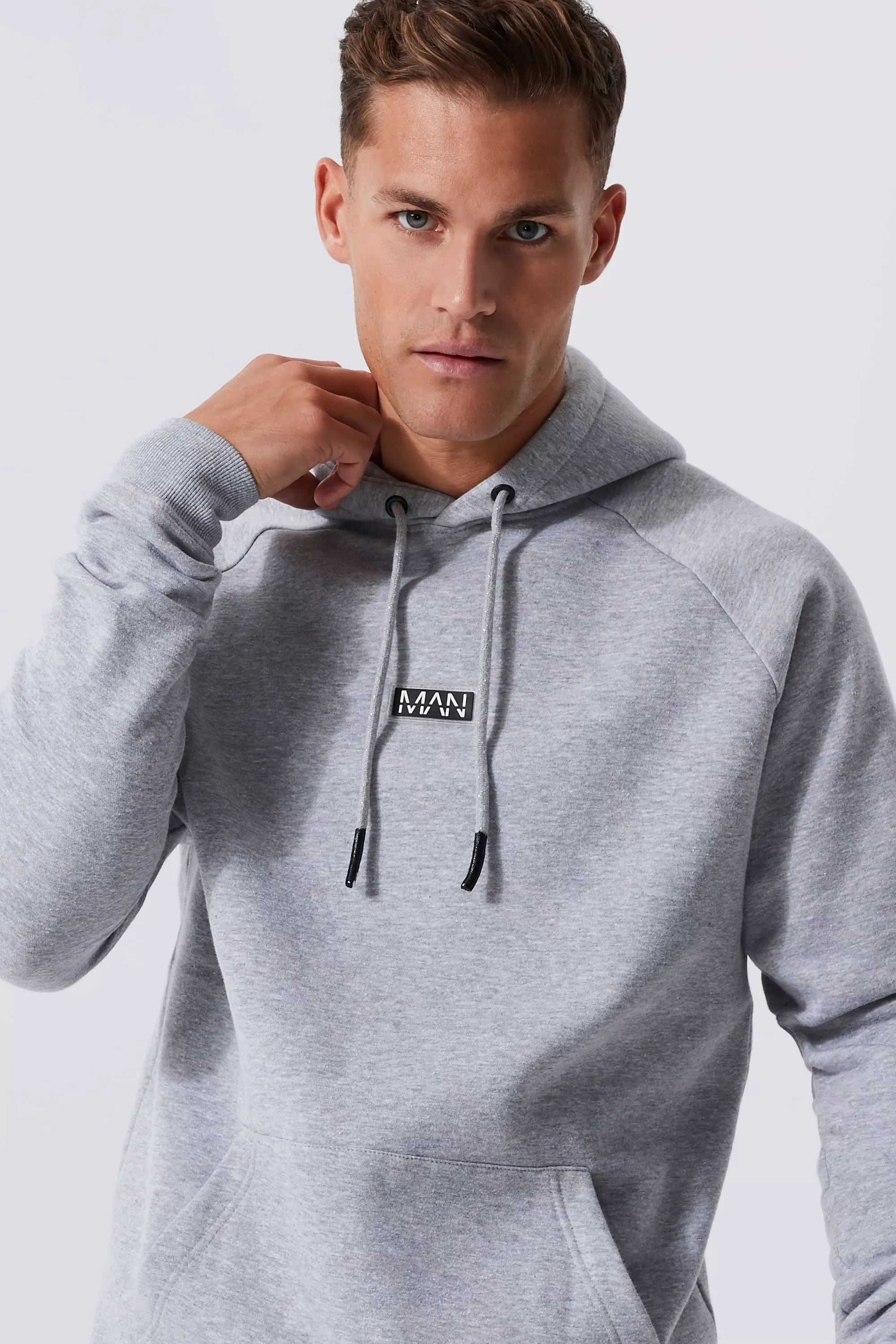 Grey marl Tall Man Active Gym Training Hoodie alternative image