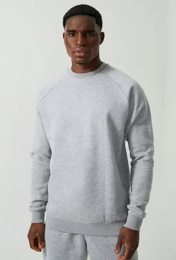 Grey Tall Man Active Gym Raglan Sweatshirt