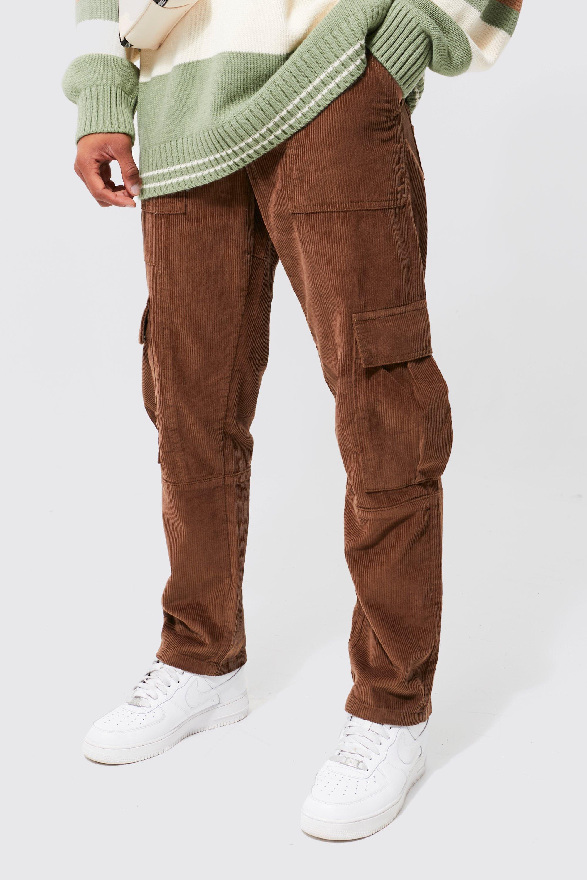 Corduroy Cargo Trouser | boohooMAN USA