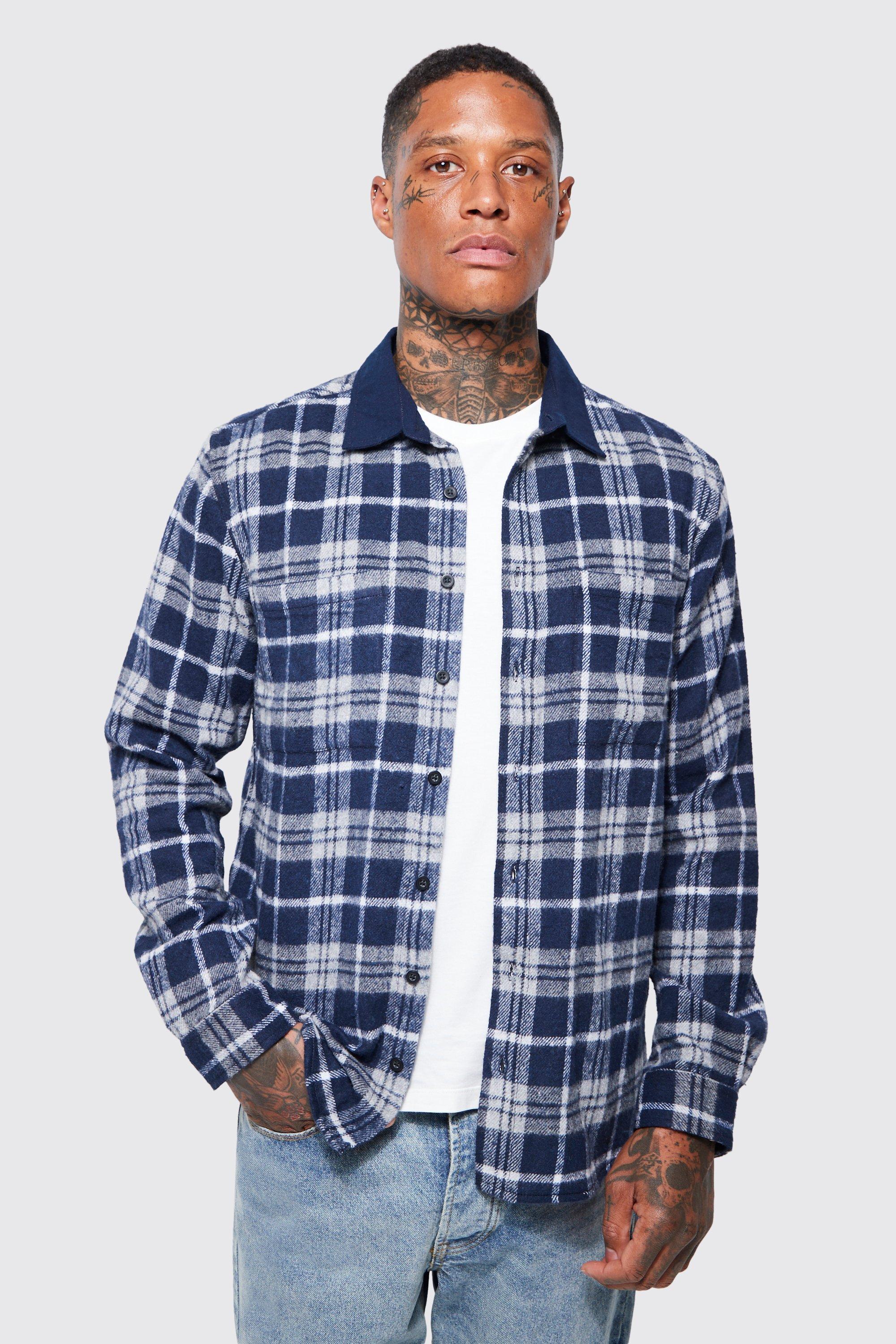 FOCO MLB Wordmark Basic Flannel Shirt