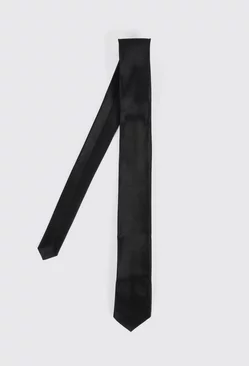 Plain Slim Tie black