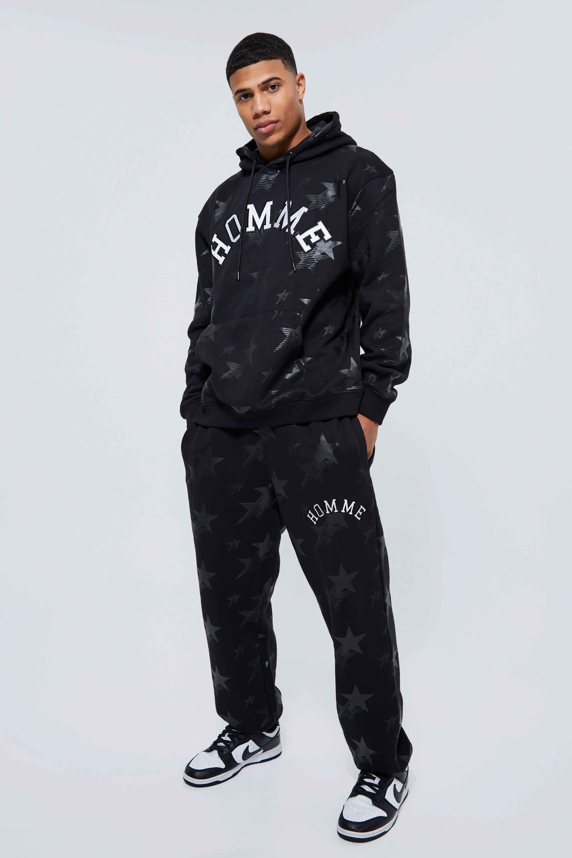 Boohooman tracksuit hot sale black