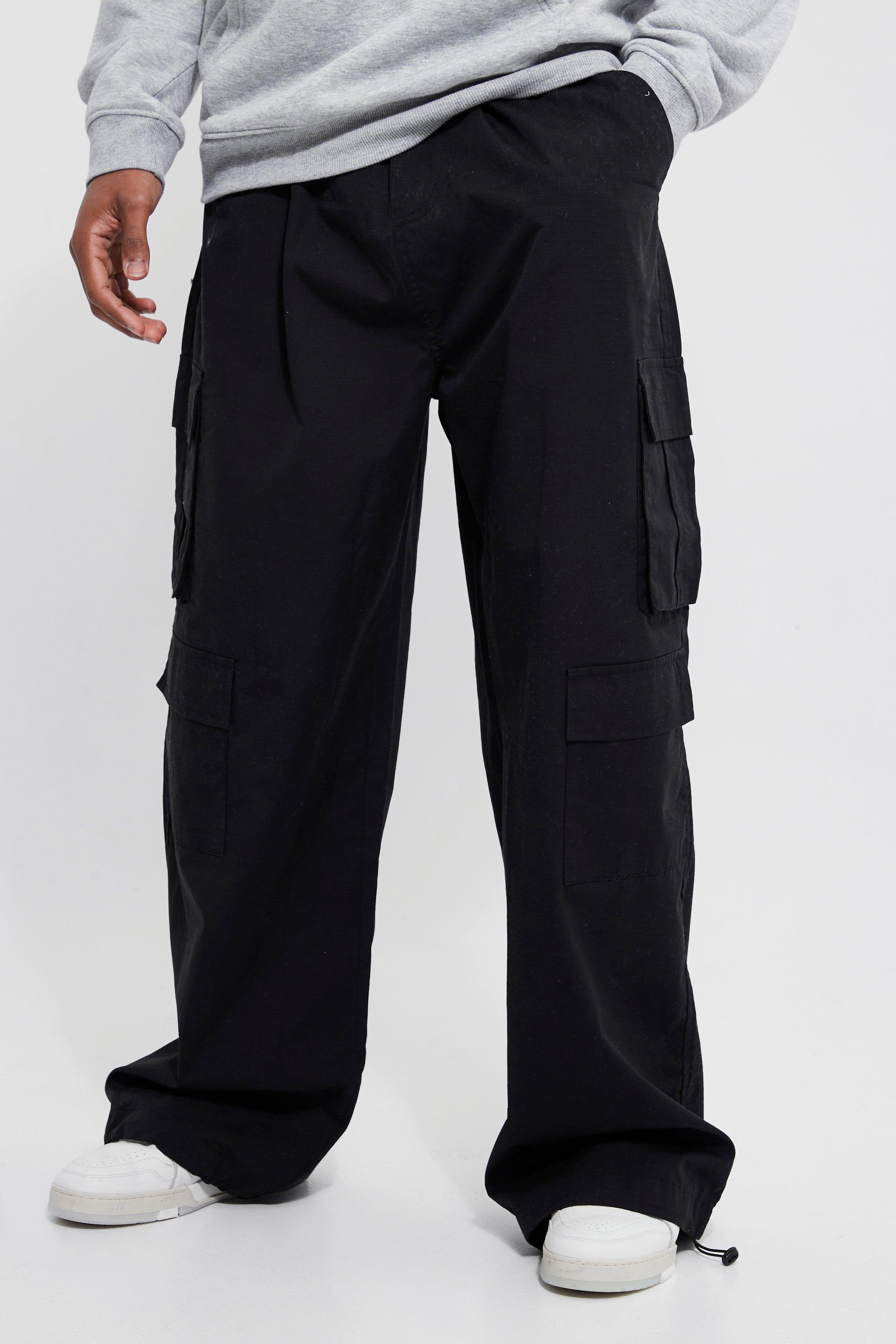 Tall Parachute Ripstop Cargo Pants | boohooMAN USA