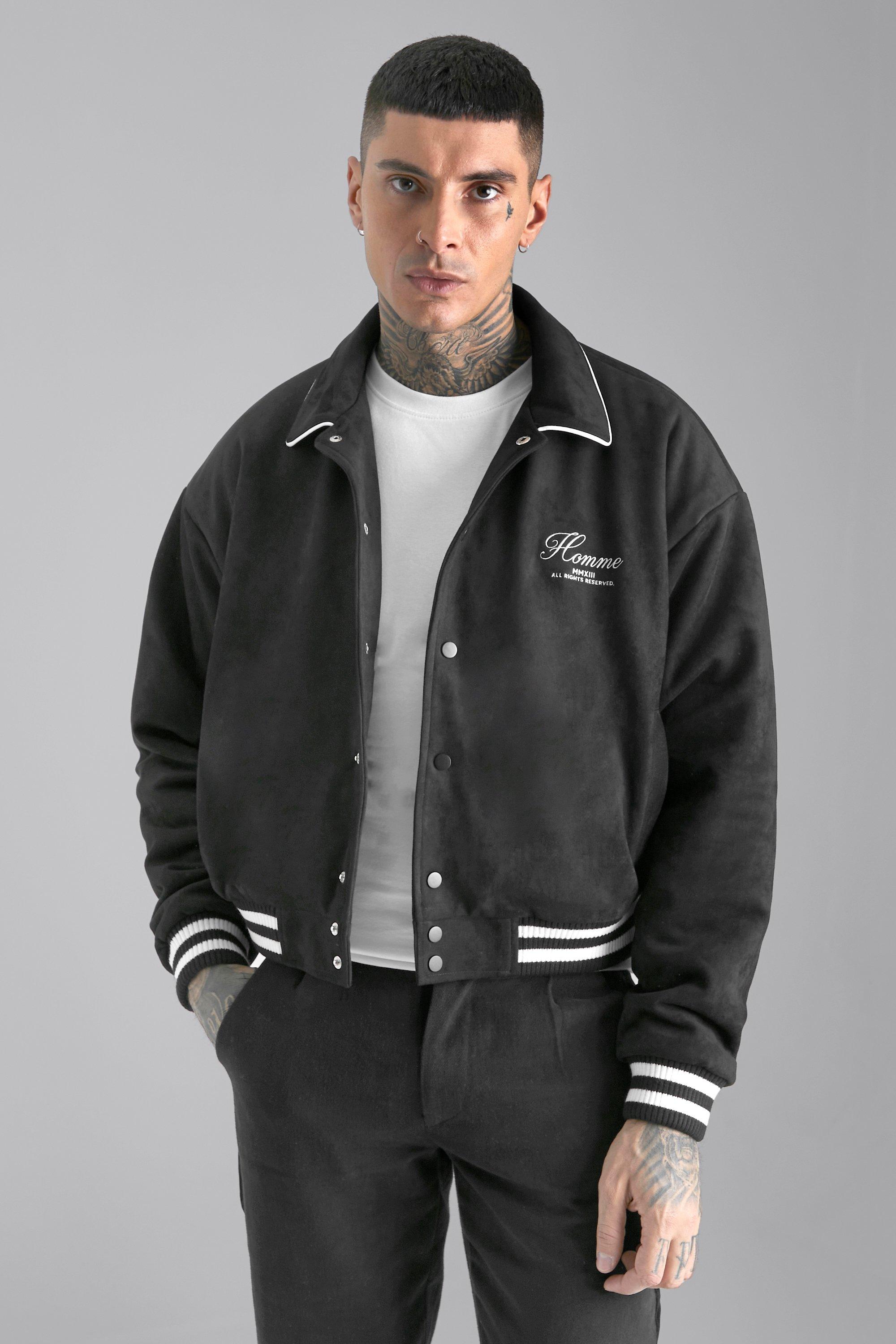 Members Only - Men's Varsity Jacket Black | Small