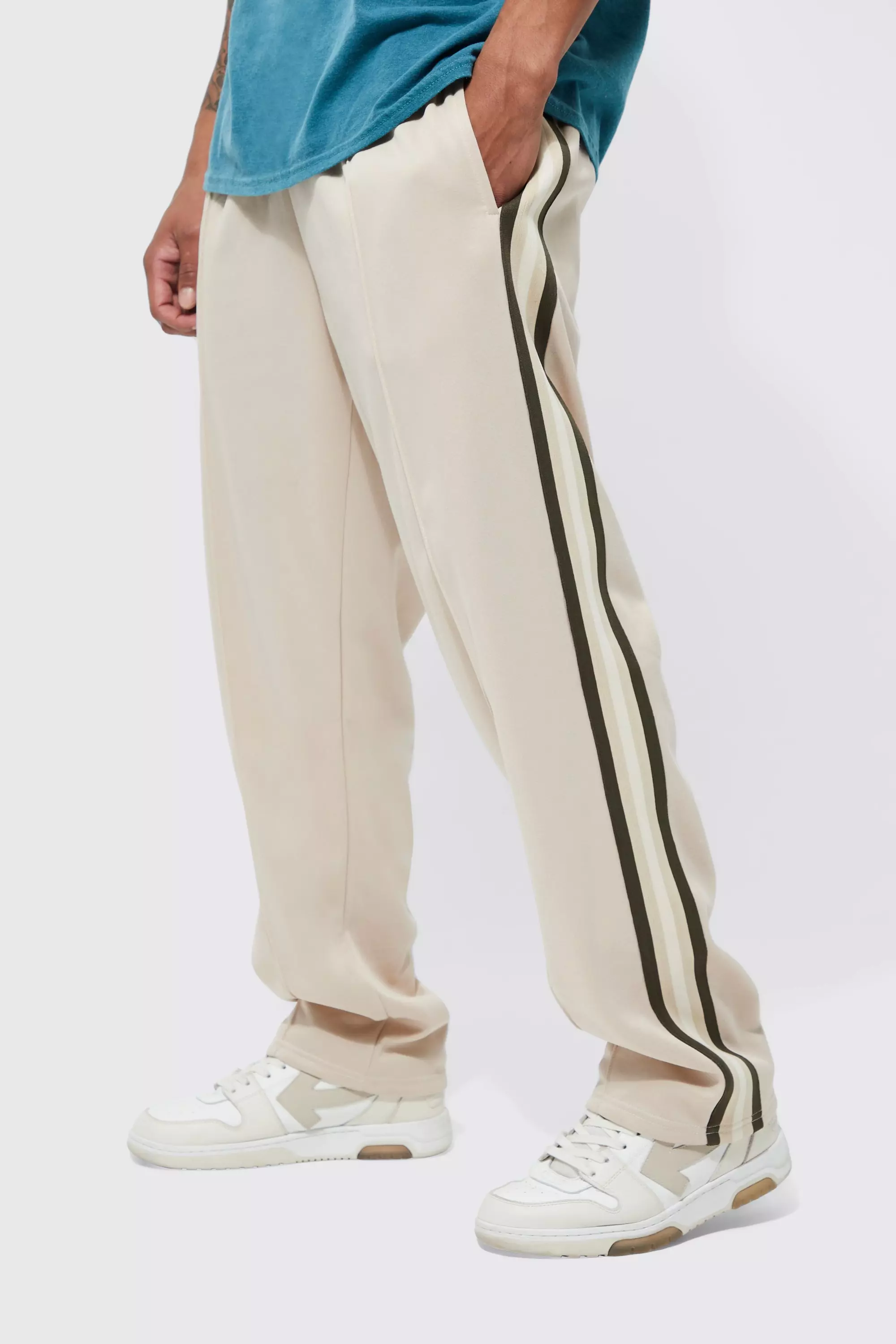 Stone Straight Leg Tricot Pintuck Tape Jogger alternative image