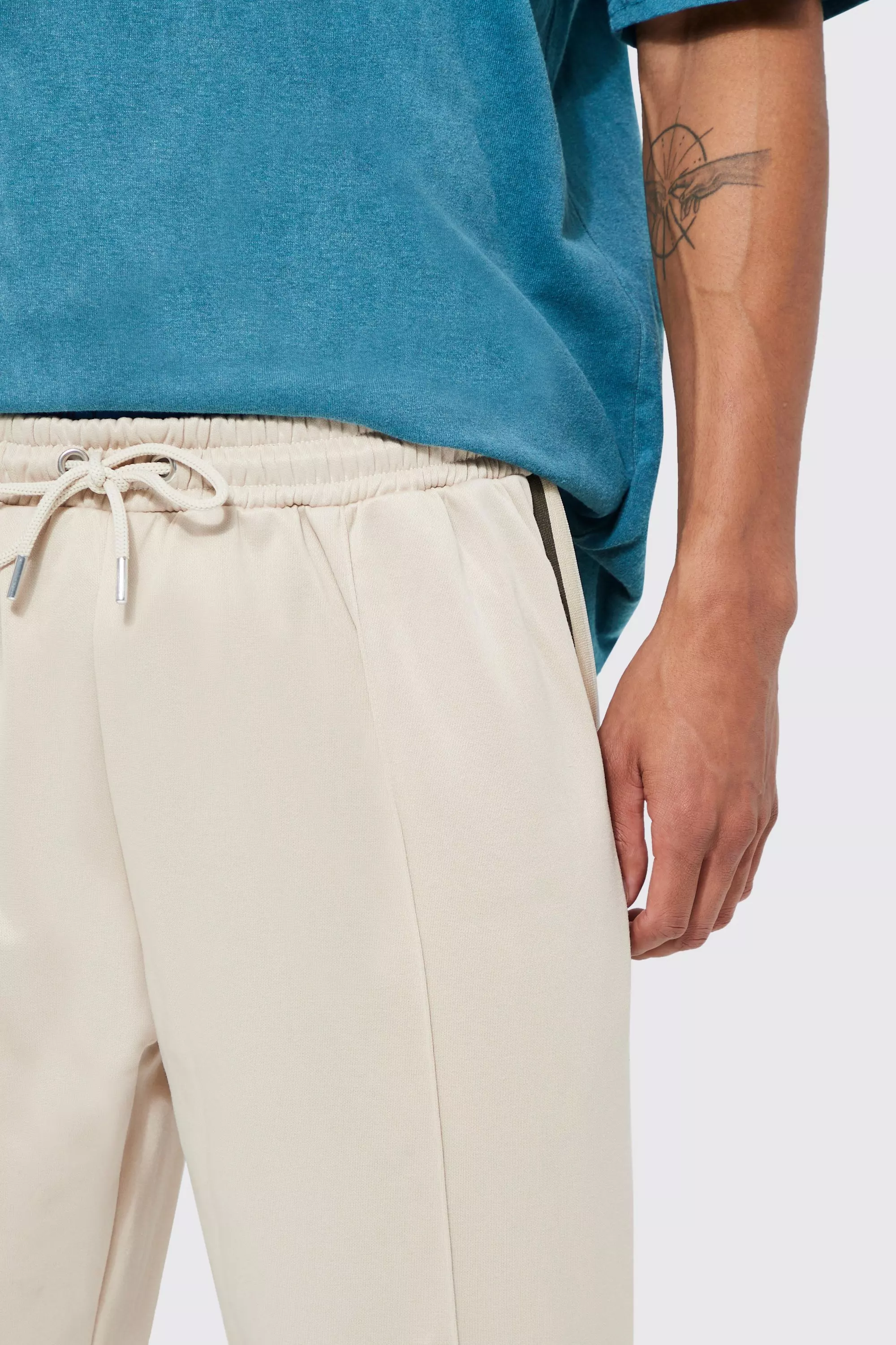 Stone Straight Leg Tricot Pintuck Tape Jogger alternative image