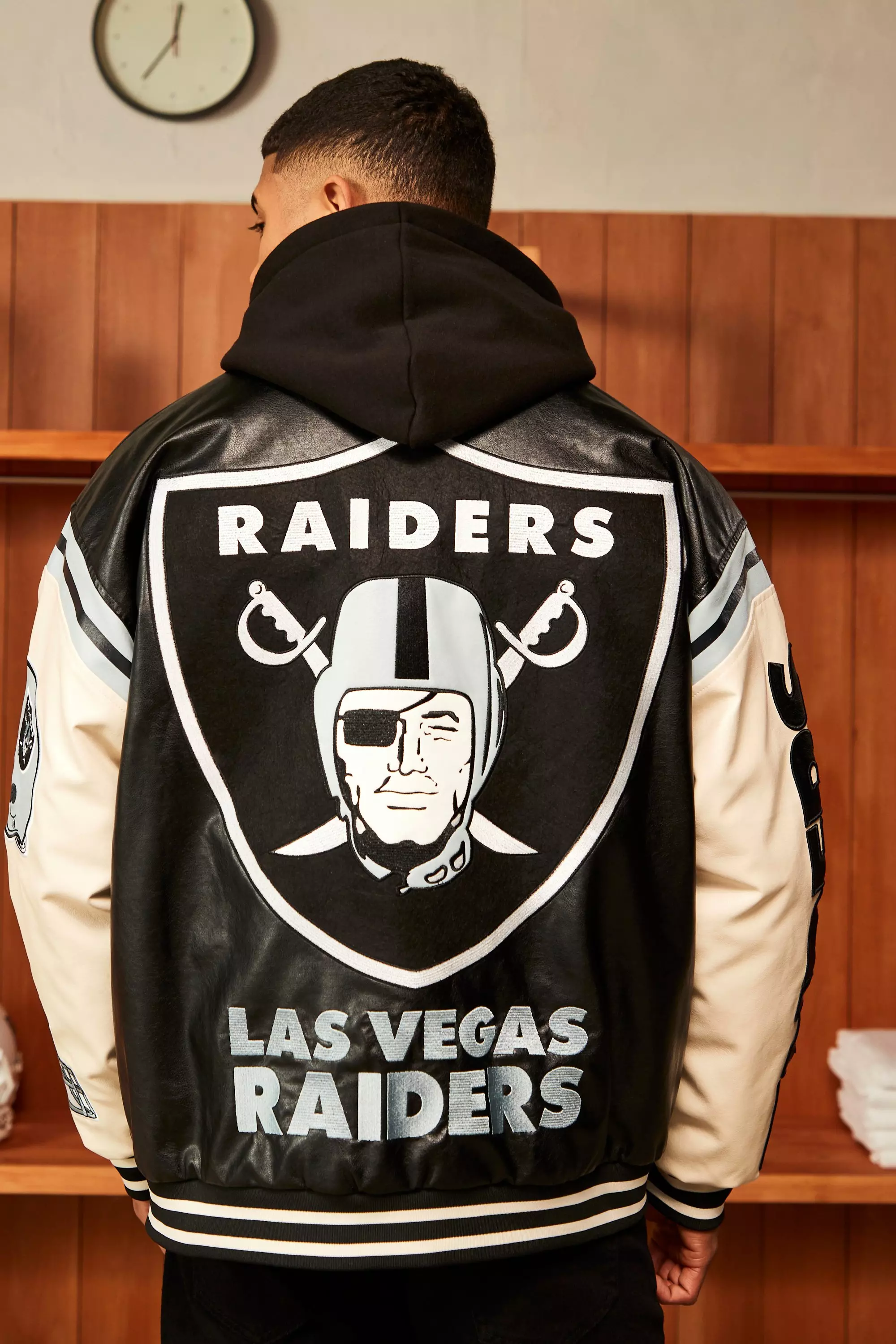 Navy Nfl Oversized Patriots Bomber Jacket alternative image