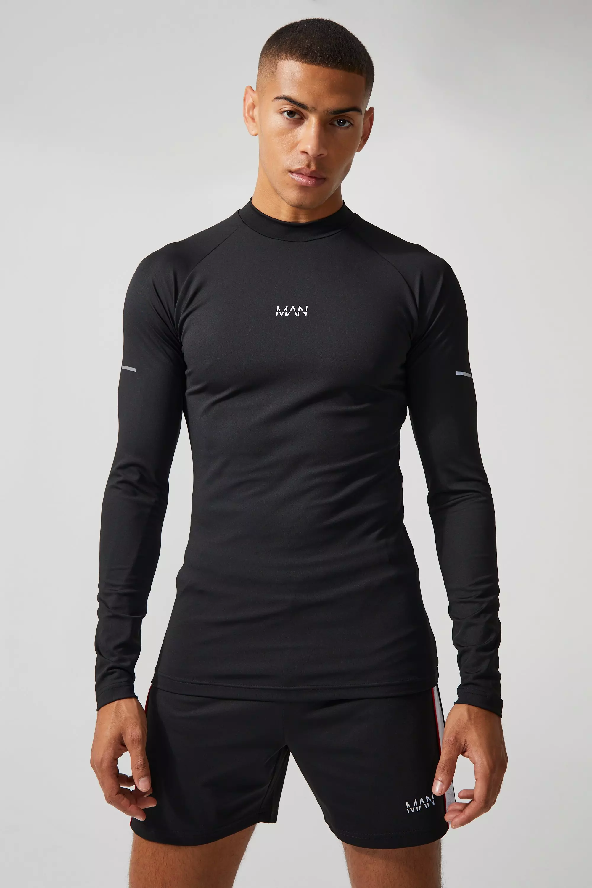 Man Active Compression Training Top Black