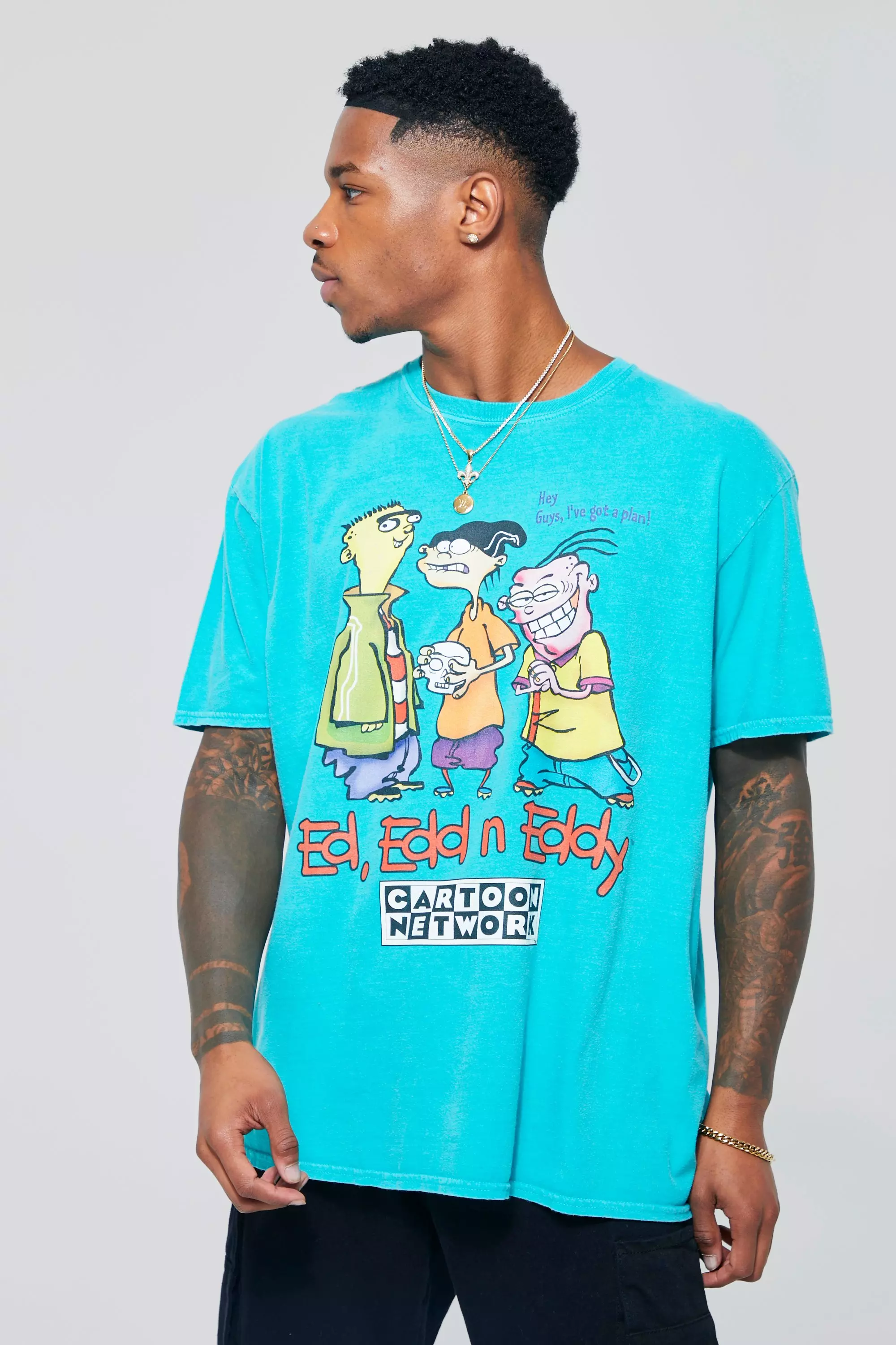 Green Oversized Ed Edd & Eddy Overdye T-shirt alternative image