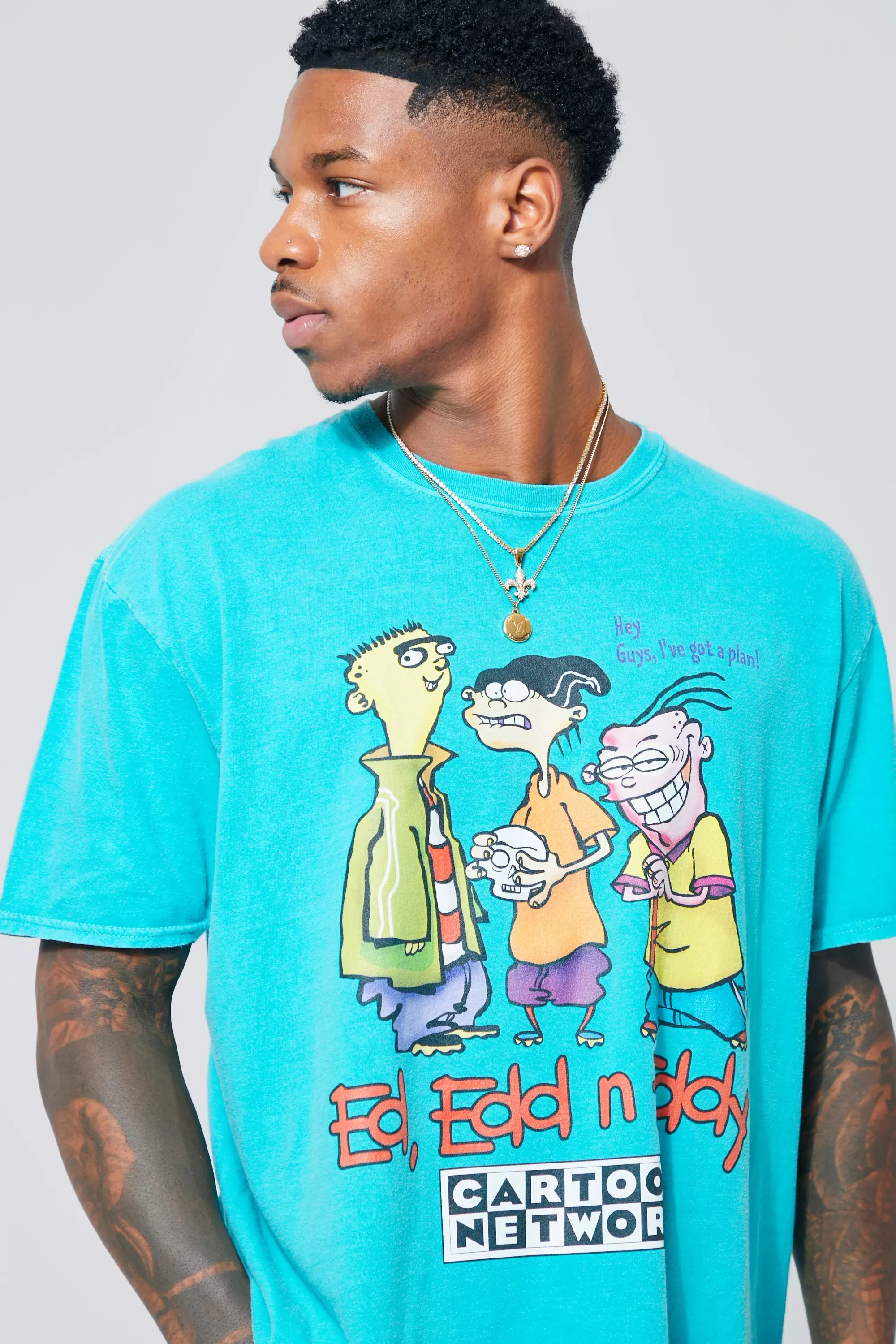 Green Oversized Ed Edd & Eddy Overdye T-shirt alternative image