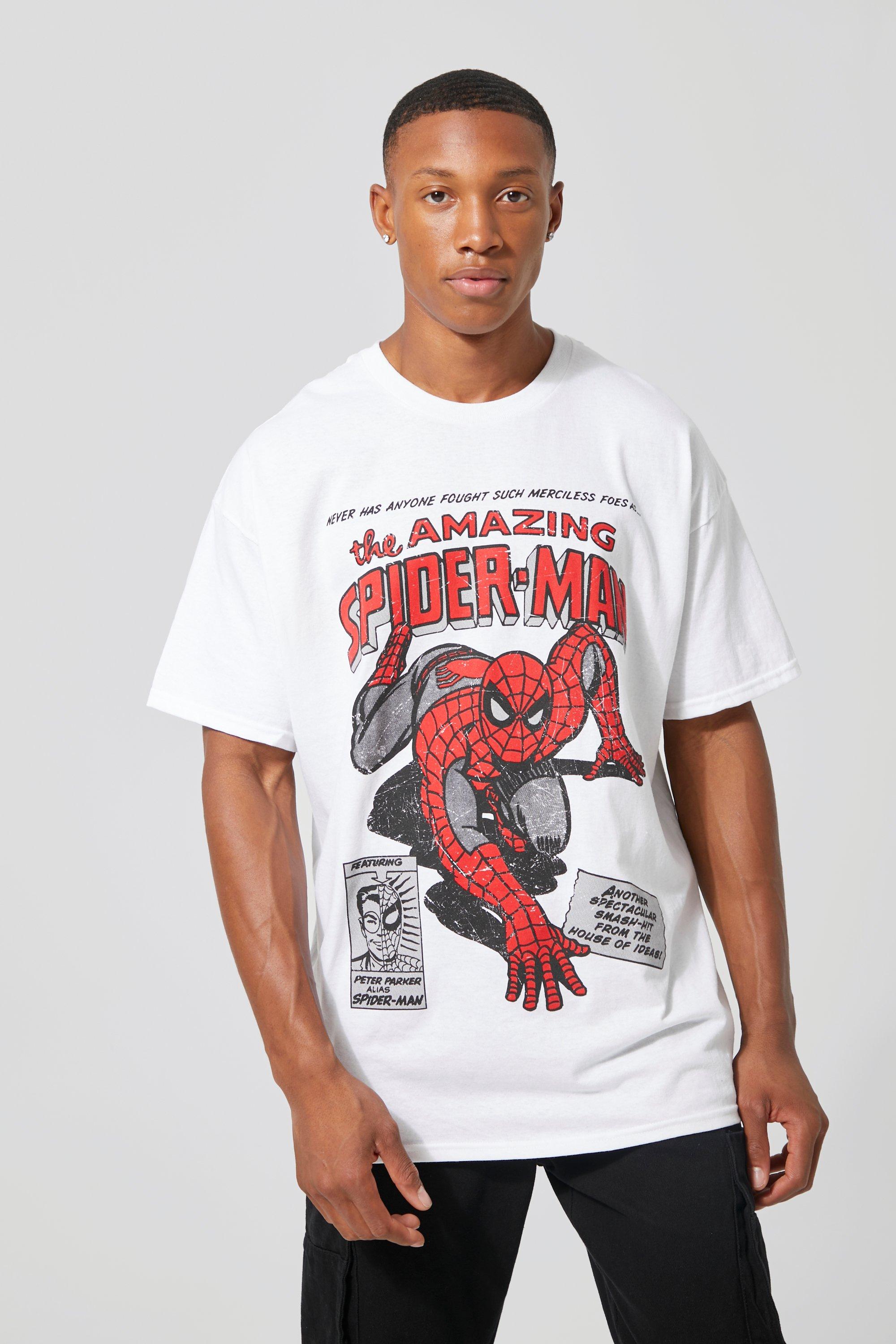 Oversized Spiderman License T shirt boohooMAN UK