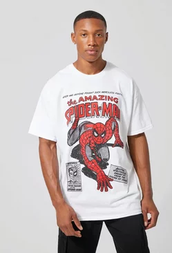 White Oversized Spiderman License T-shirt