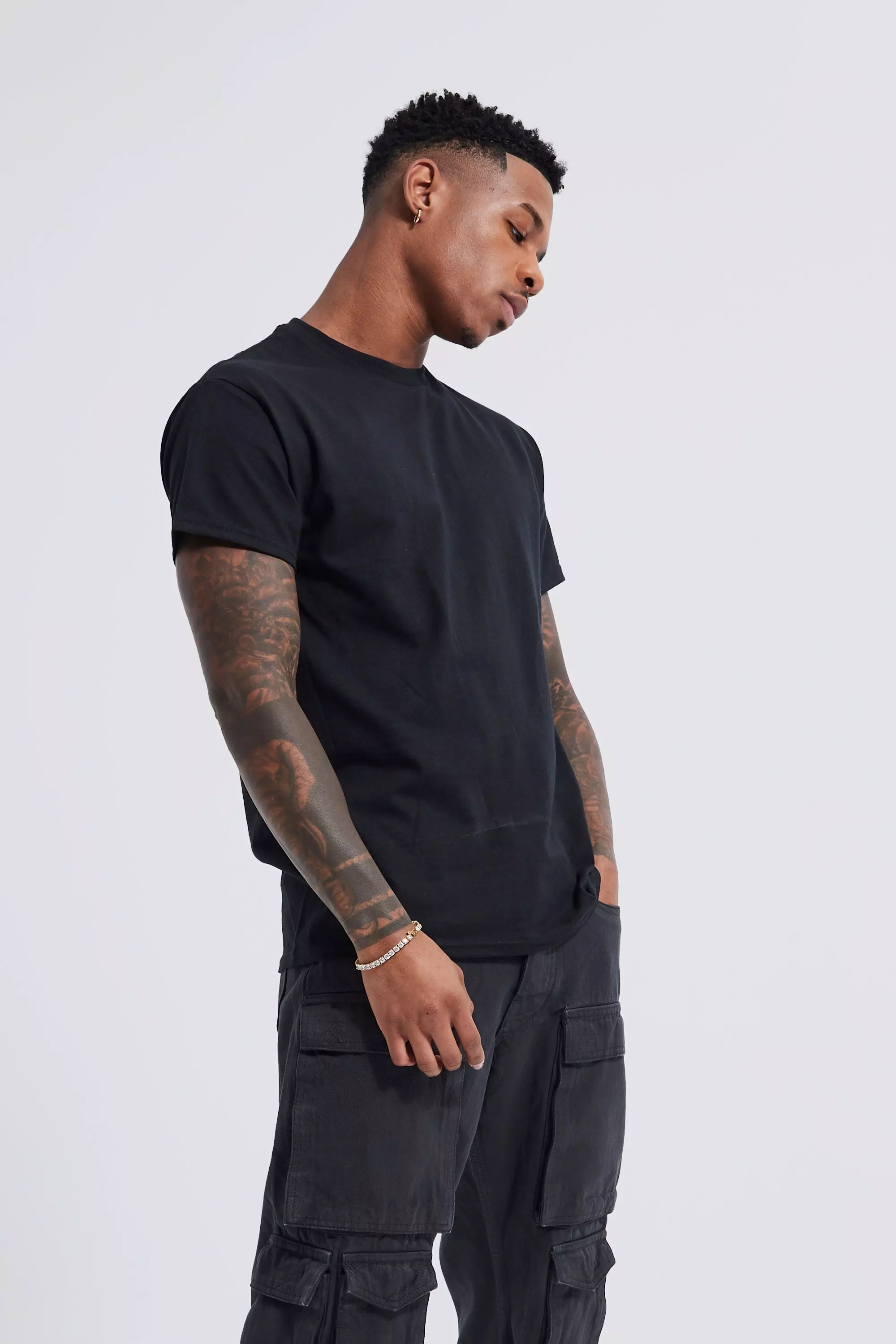 T-Shirt Con Grafica Di Rose, Black immagine alternativa