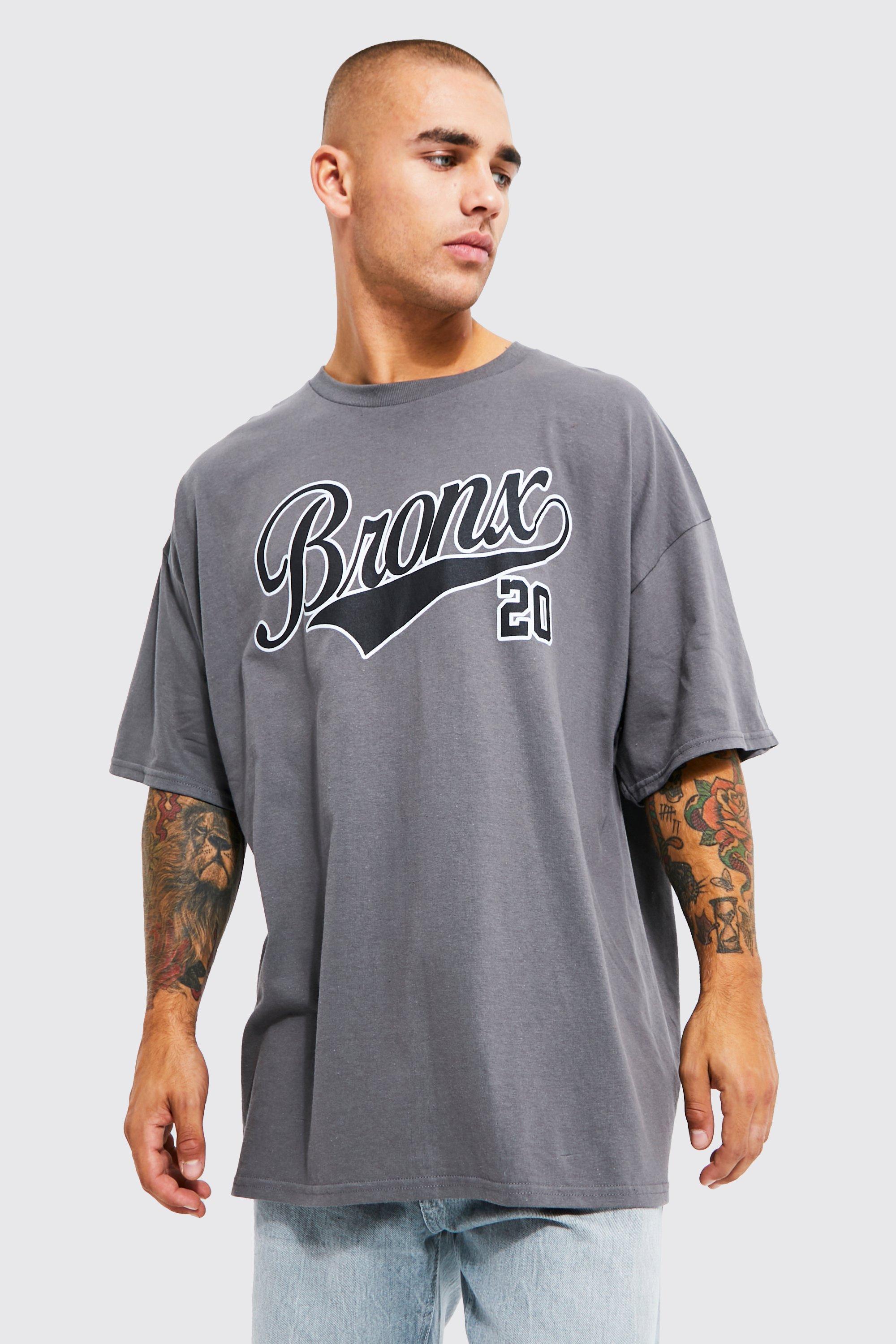 Oversized Bronx Basketball Print T-Shirt