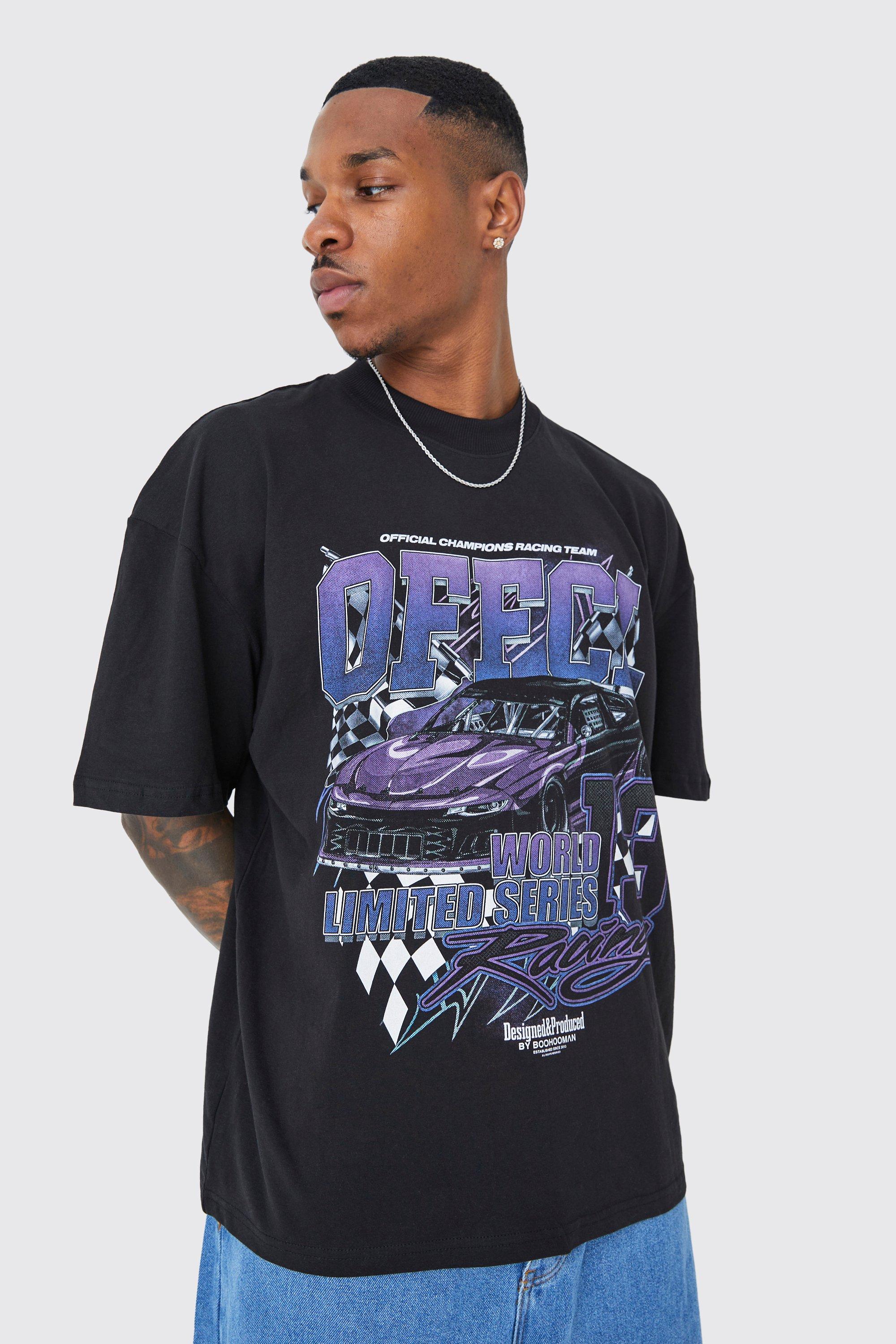 Oversized Ofcl Car Graphic T-shirt