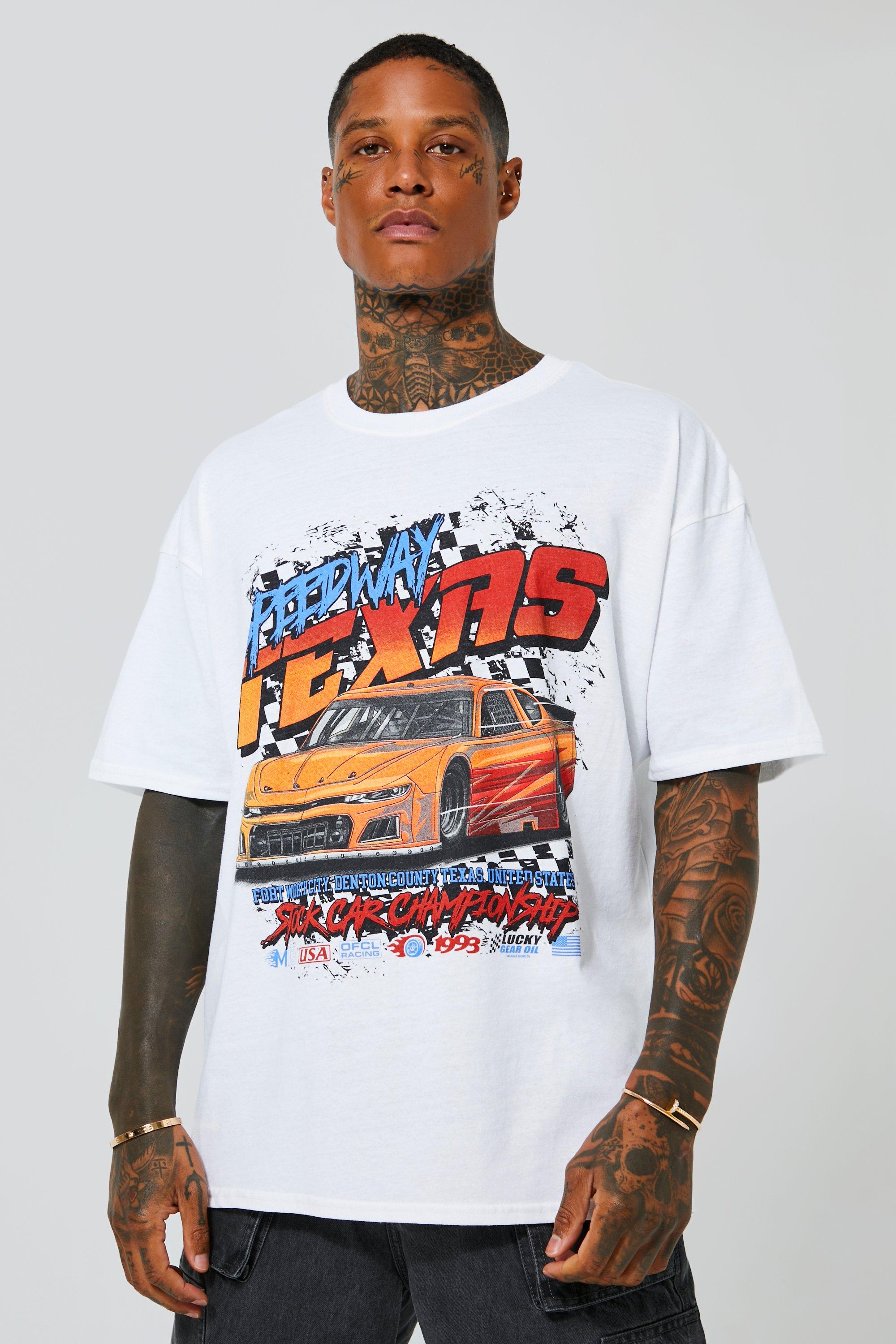 boohooMAN Men's Oversized Car Graphic T-Shirt