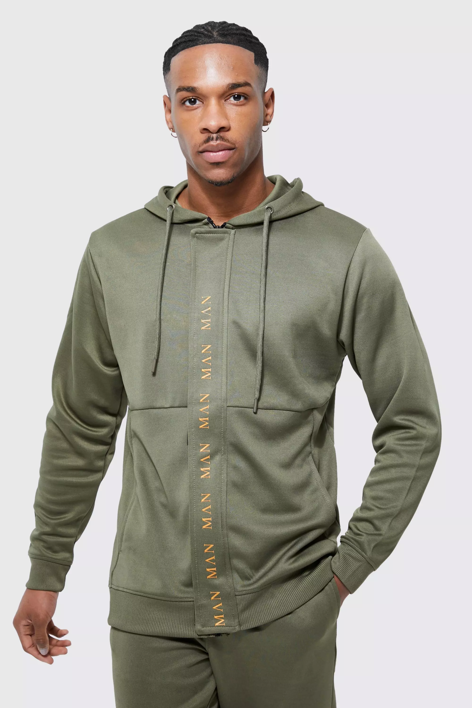 Slim fit zip hoodie store