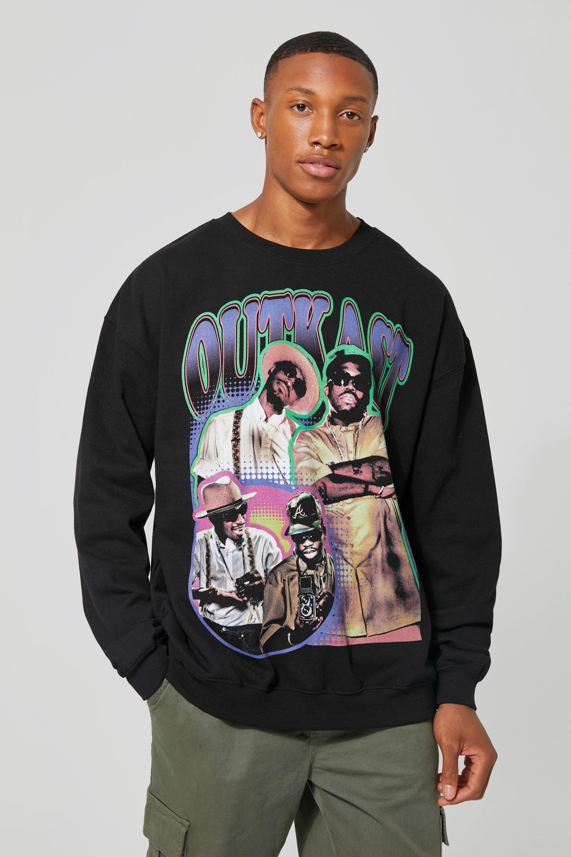 Oversized Vintage Outkast License Sweatshirt | boohooMAN UK