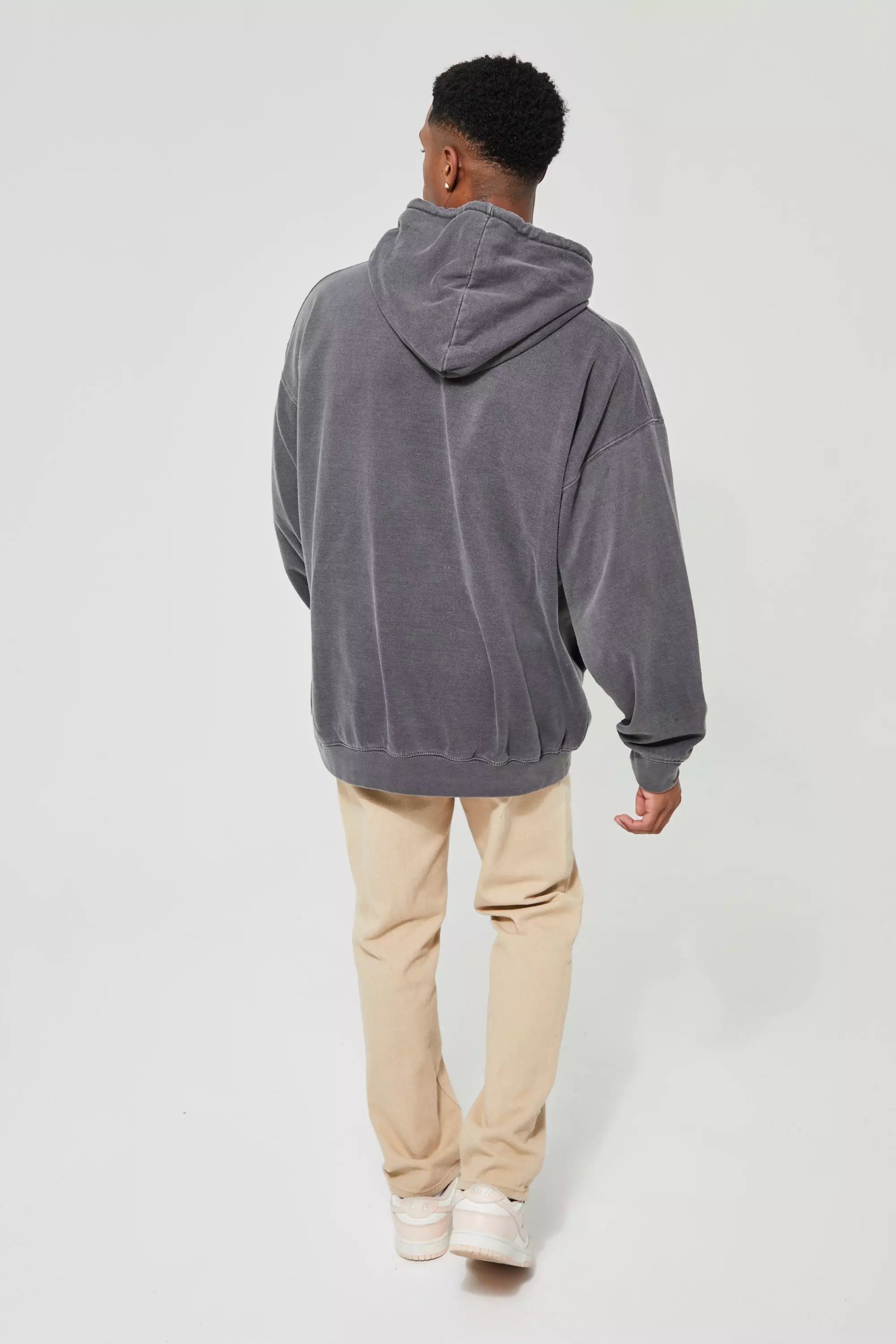 Charcoal Oversized Nirvana Washed License Hoodie alternative image