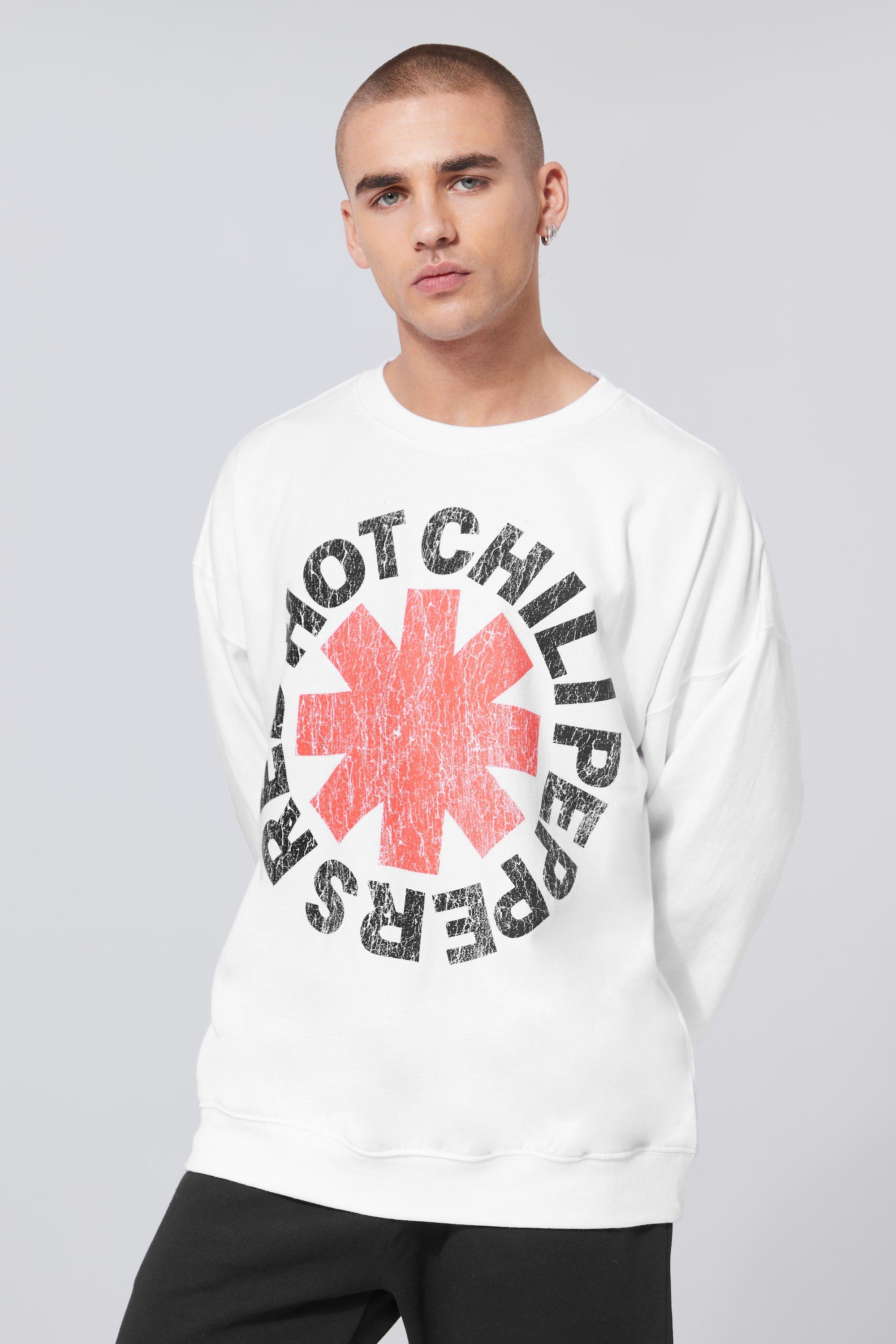 Oversized Red Hot Chili Sweatshirt USA Peppers | boohooMAN