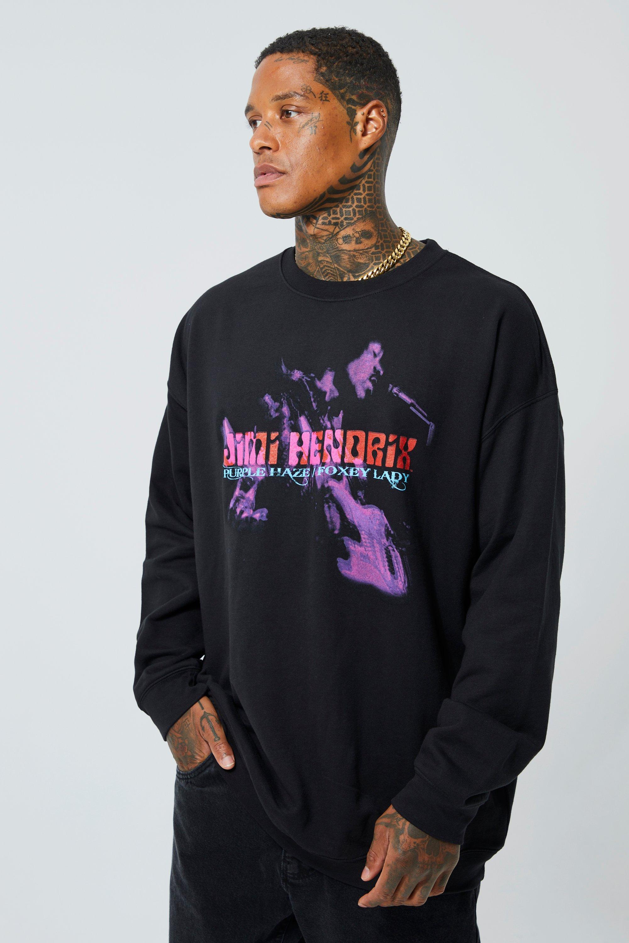 Oversized Jimi Hendrix License Sweatshirt | boohooMAN USA