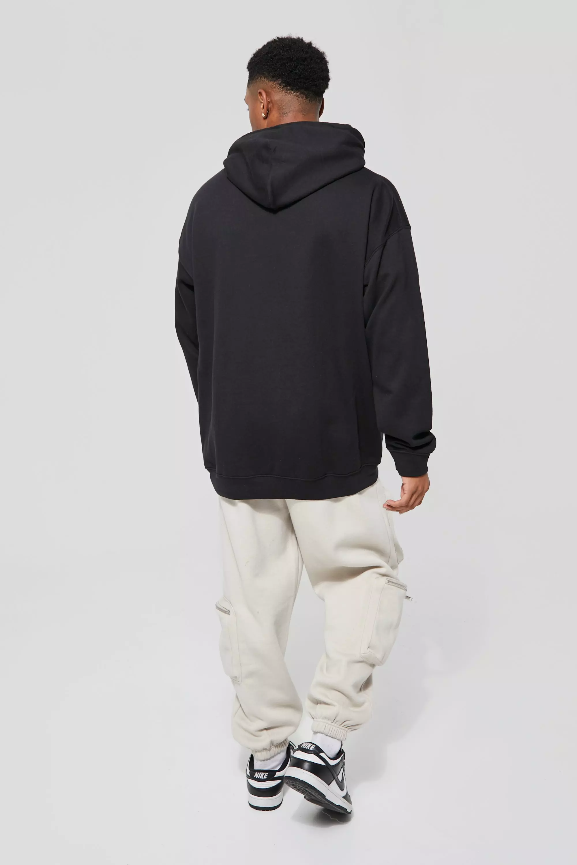 Black Oversized Nirvana License Hoodie alternative image