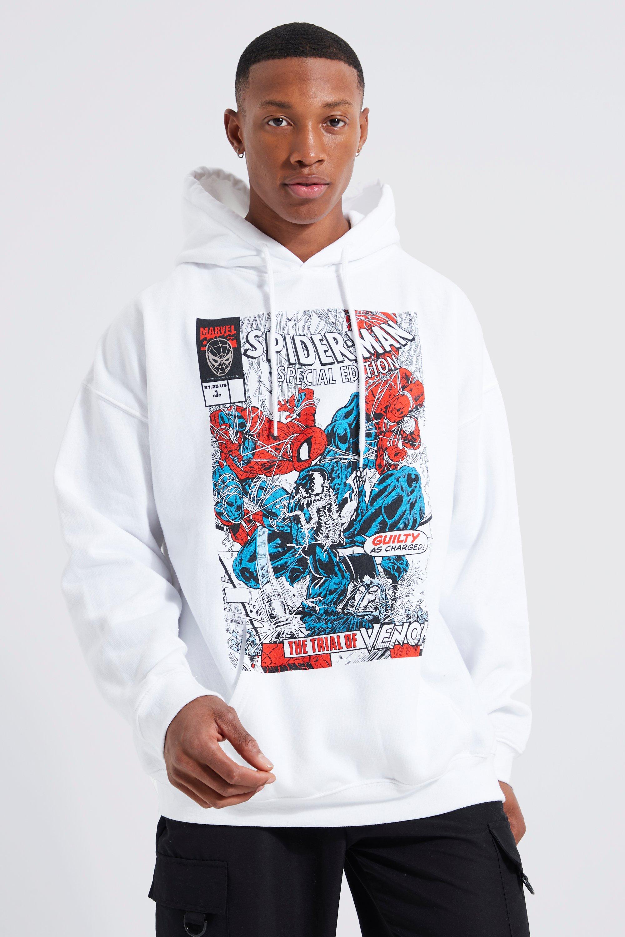 White shop spiderman hoodie