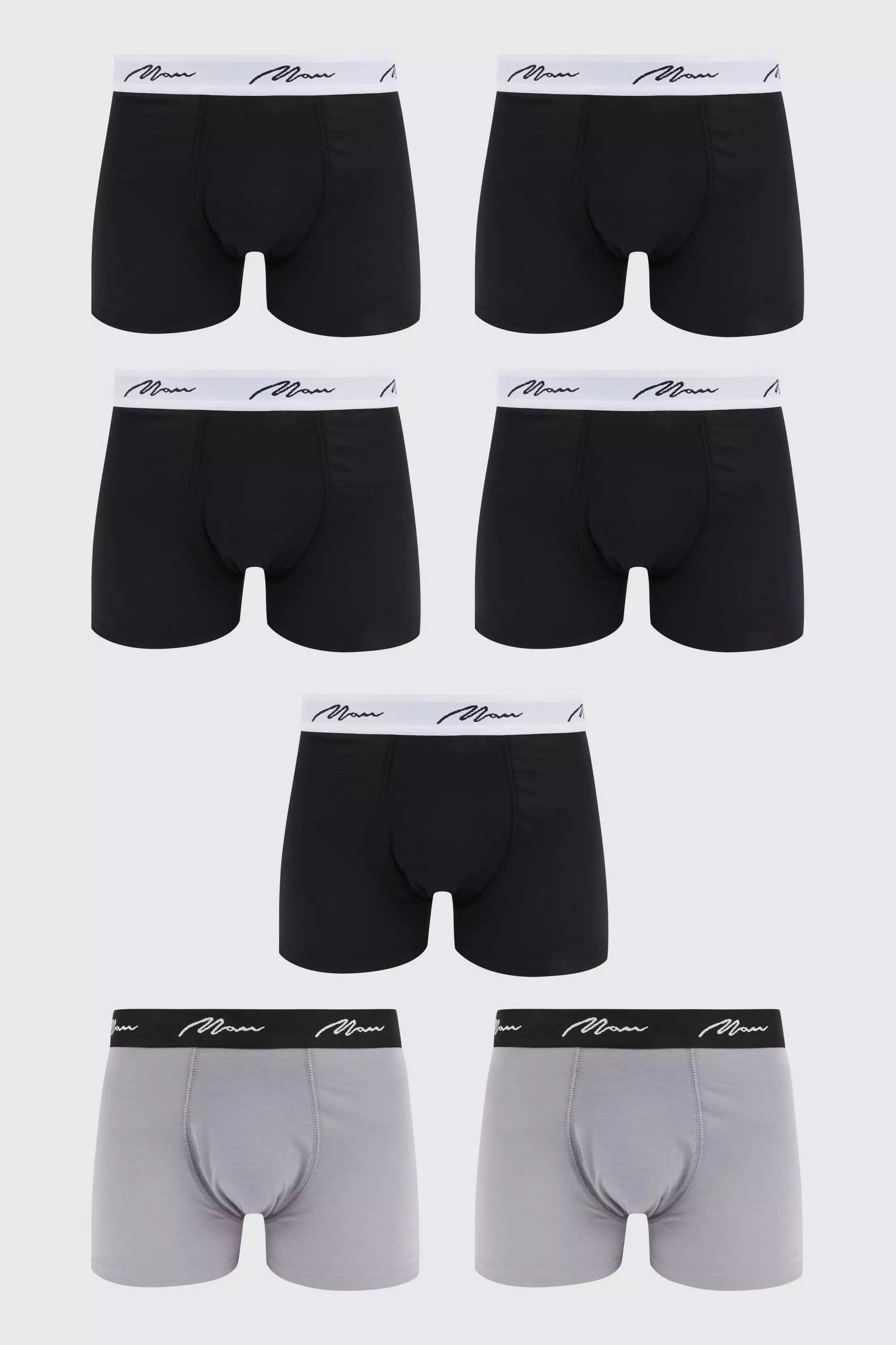 7 Pack Man Signature Mixed Colour Trunks Multi